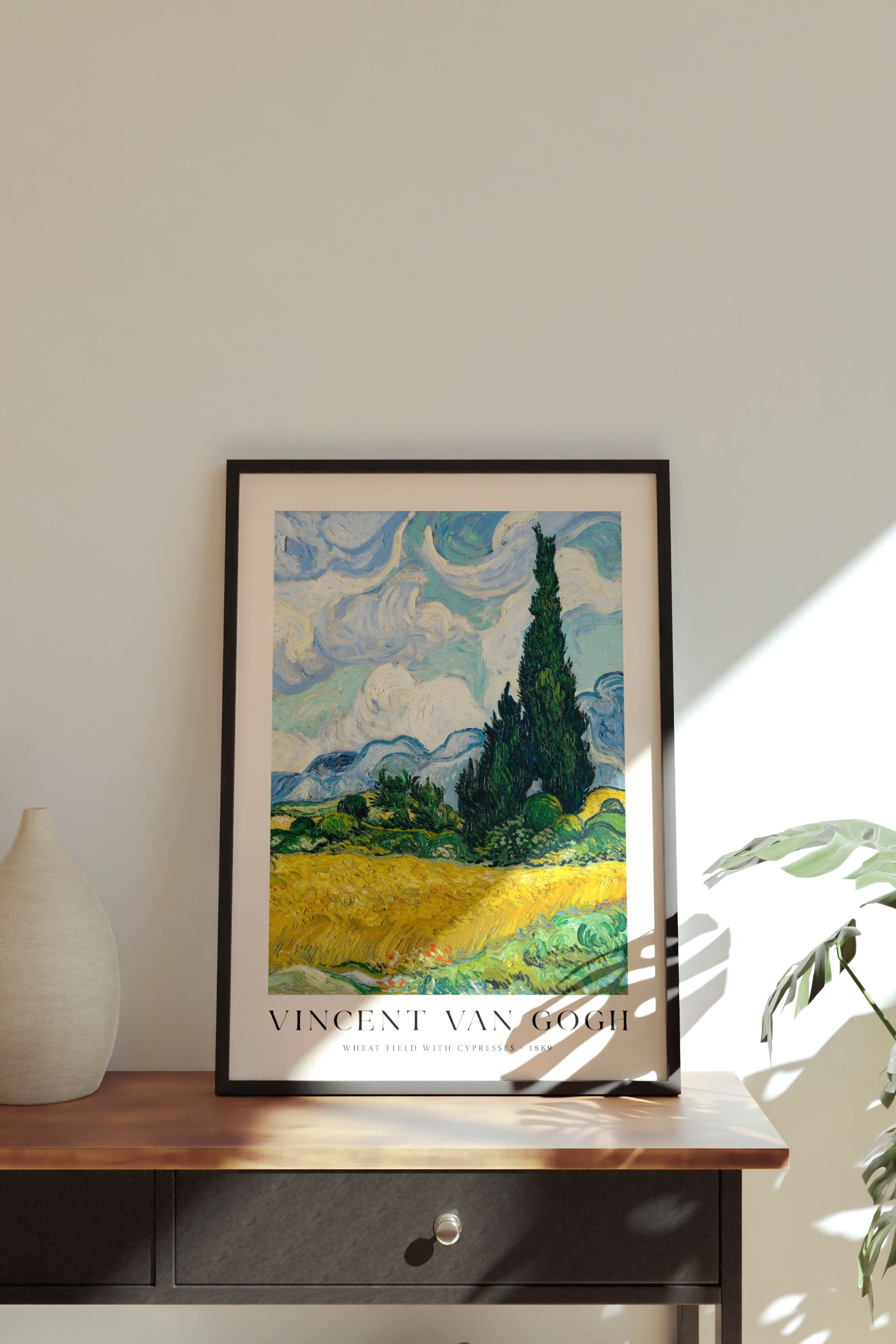 Van Gogh Wheat Field With Cypresses Framed Print Art Collection