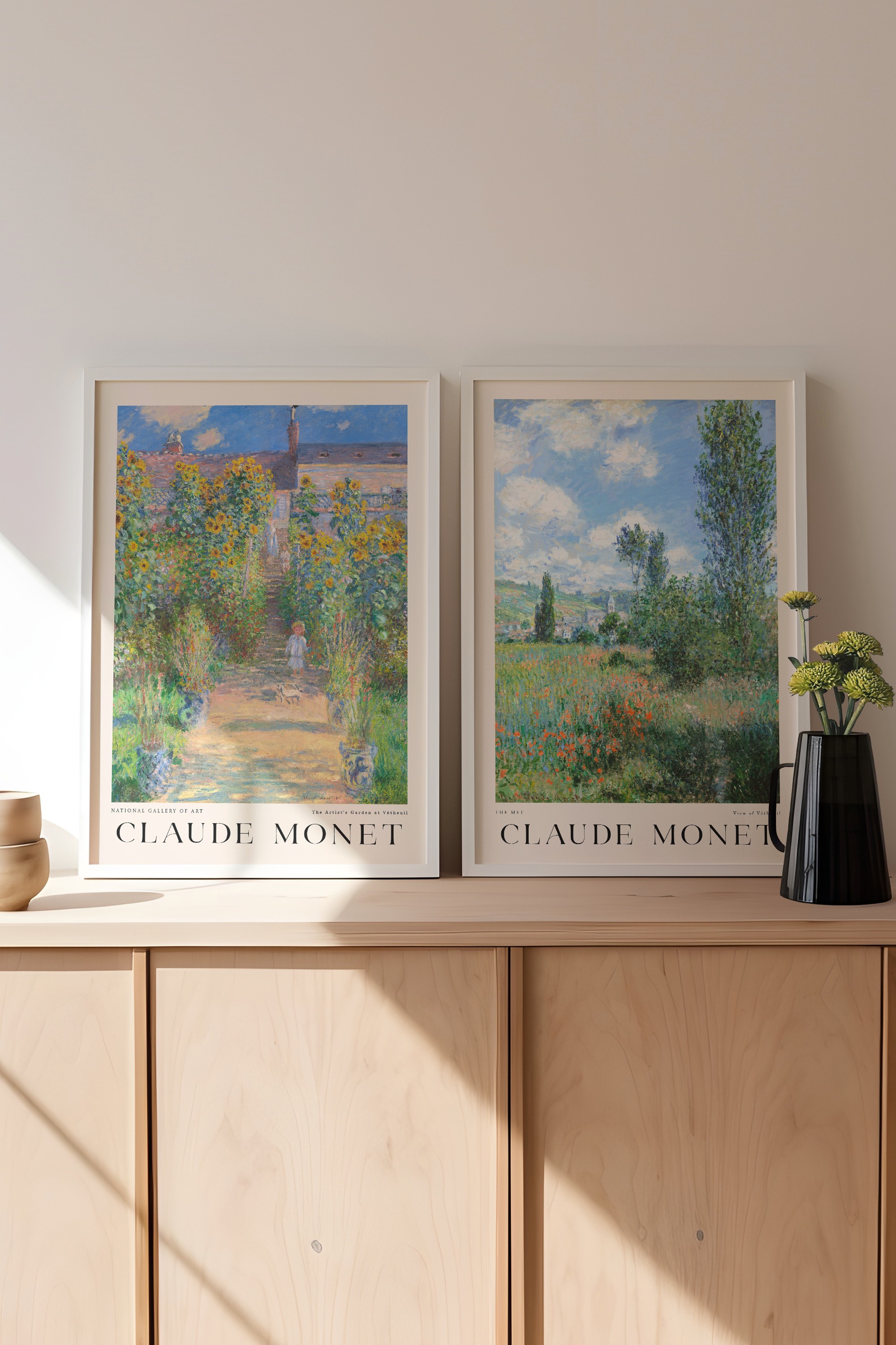 Claude Monet 2'li Çerçeveli Tablo Seti No:1