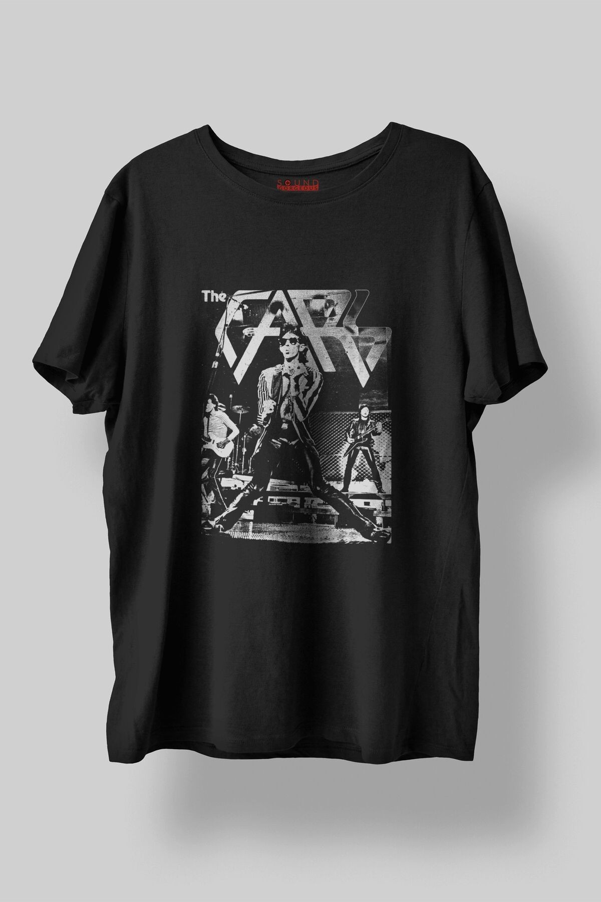 The Cars Müzik Baskılı Regular Fit Unisex Siyah T-shirt %100 Pamuk No:0374