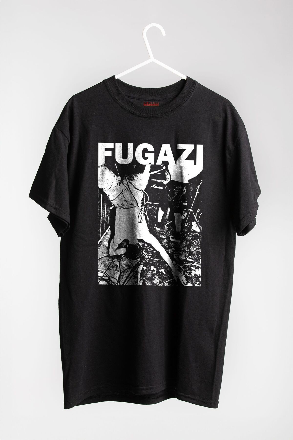 Fugazi Müzik Baskılı Regular Fit Unisex Siyah T-Shirt %100 Pamuk No:0143