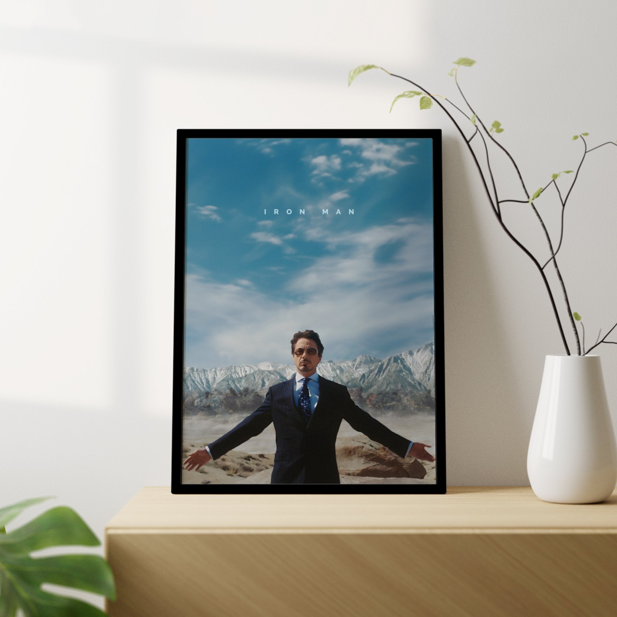 Iron Man Minimalist Framed Movie Print