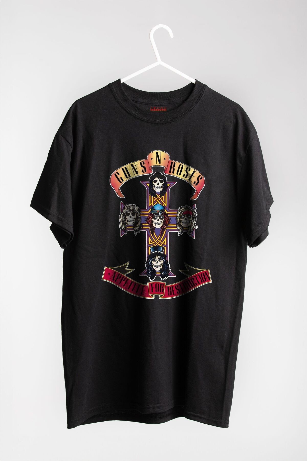Guns N Roses Müzik Baskılı Regular Fit Unisex Siyah T-Shirt %100 Pamuk No:0148