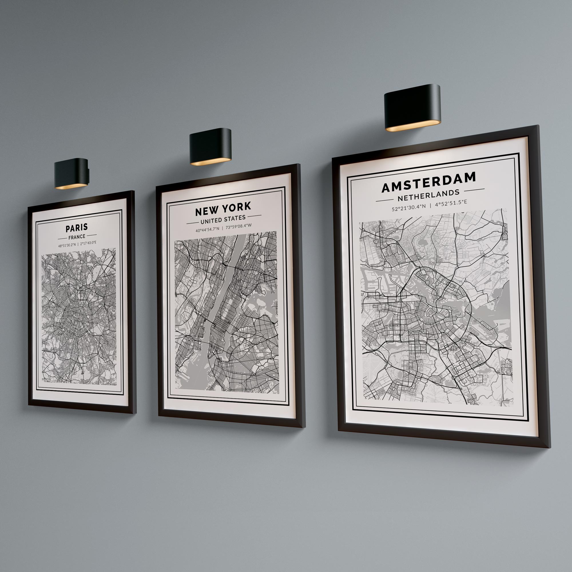 Custom Framed Map Prints