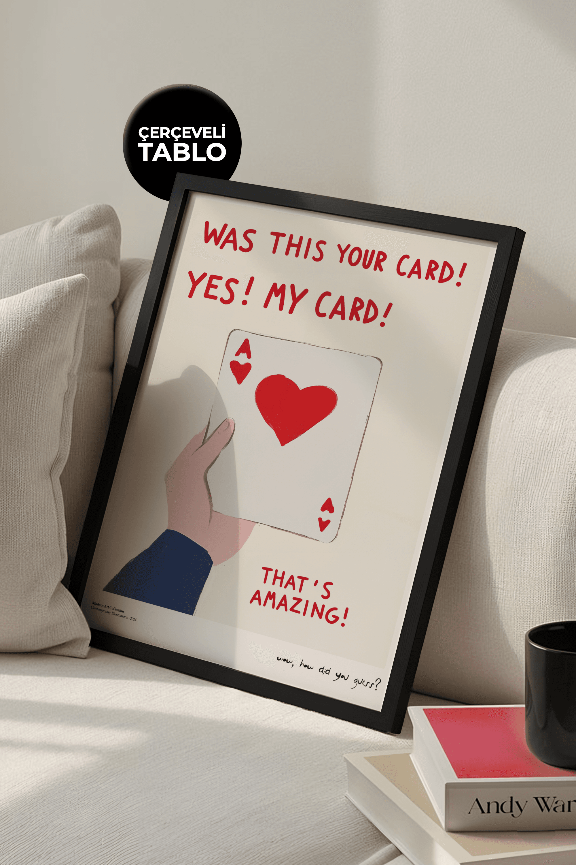 Yes That's My Card Çerçeveli Tasarım Tablo Dolce Vita Koleksiyonu