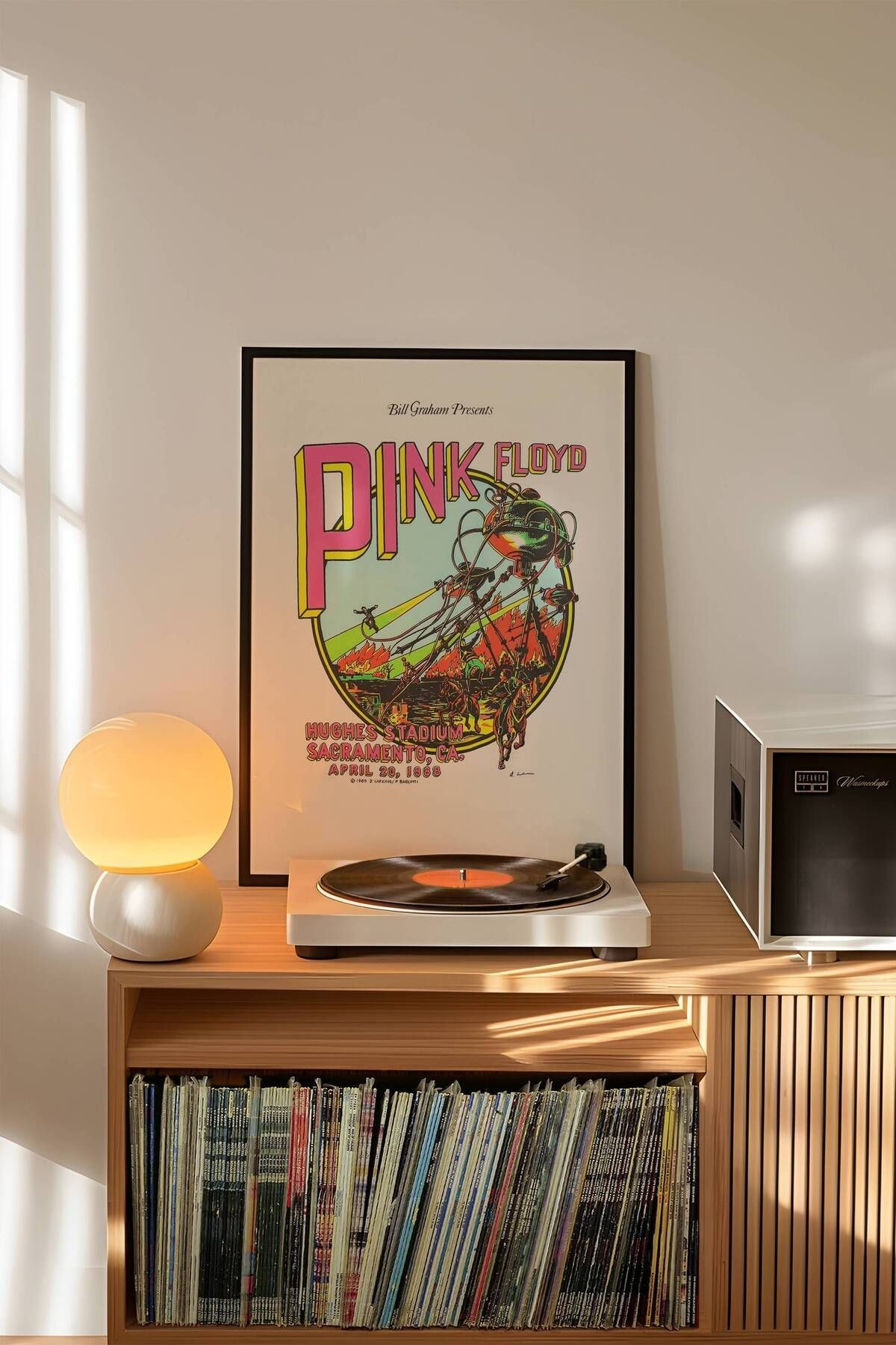 Pink Floyd Konser Tasarımlı Retro Çerçevesiz Poster No:2