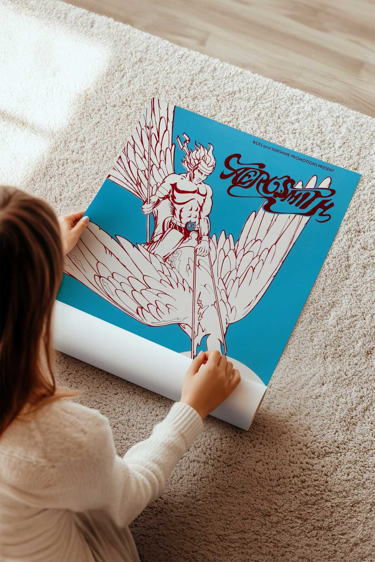 Aerosmith Konser Tasarımlı Retro Çerçeveli Tasarım Tablo No:1