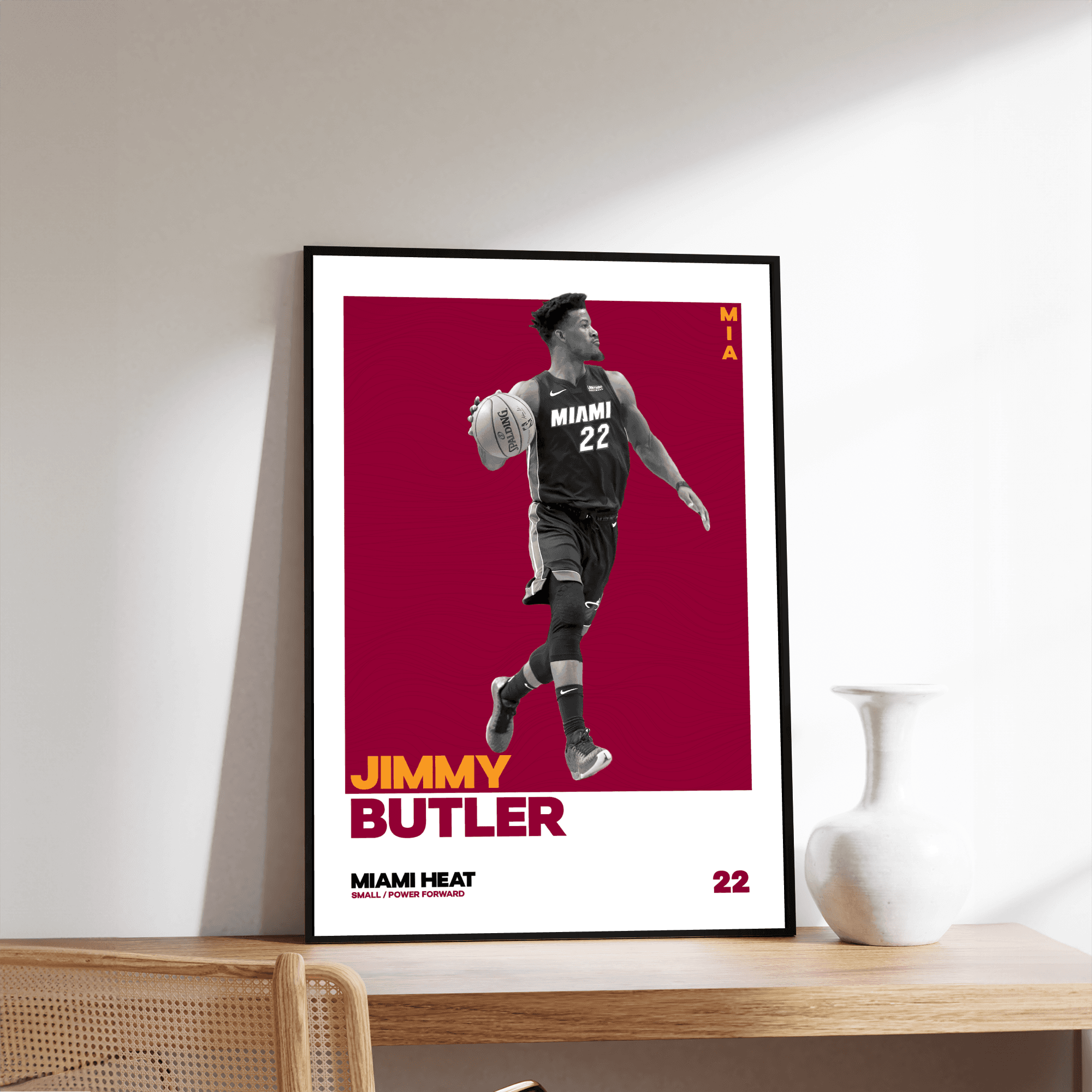 Jimmy Butler Tasarımlı Çerçevesiz Poster | NBA Efsaneleri Koleksiyonu