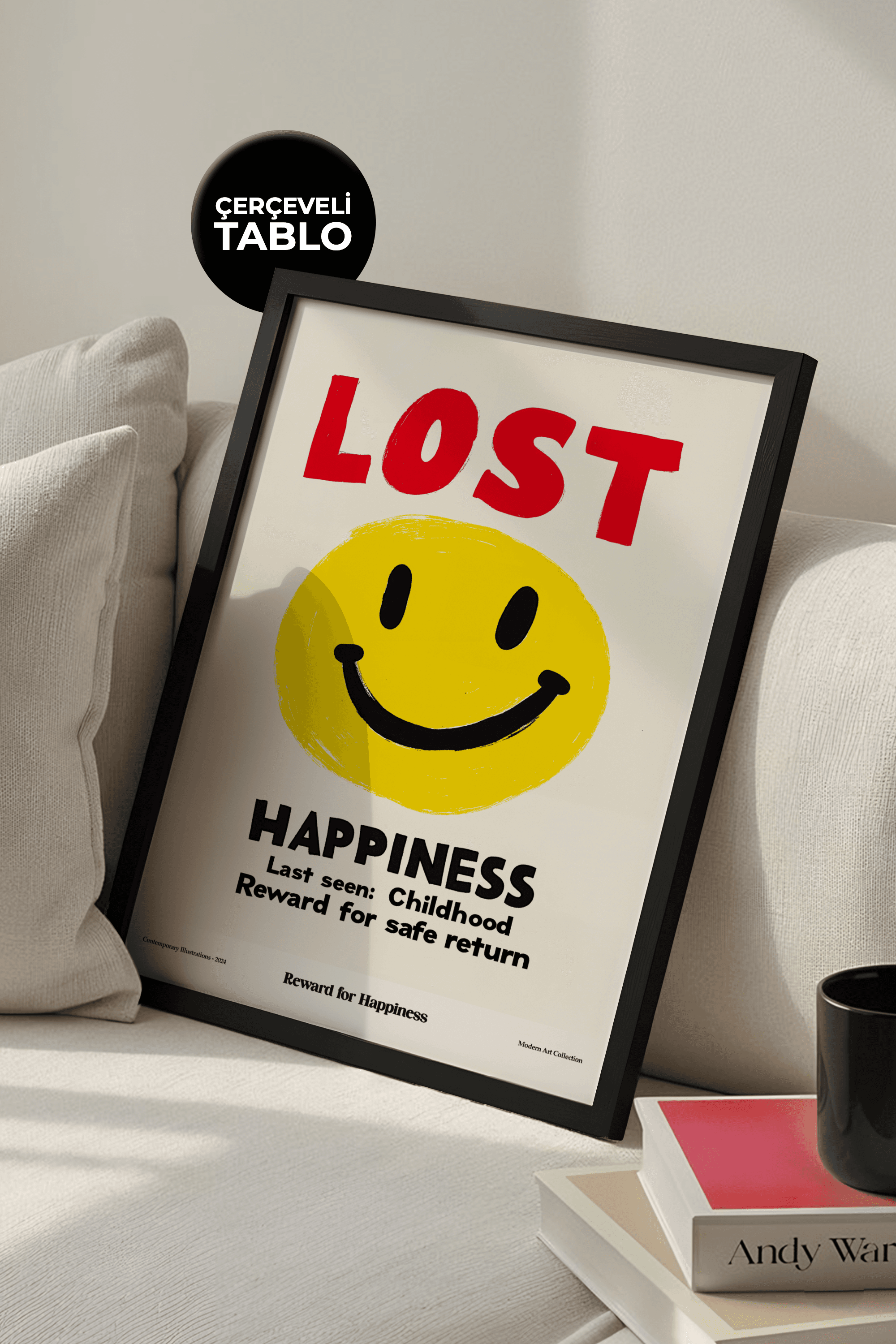 Lost Happiness Çerçeveli Tasarım Tablo Dolce Vita Koleksiyonu