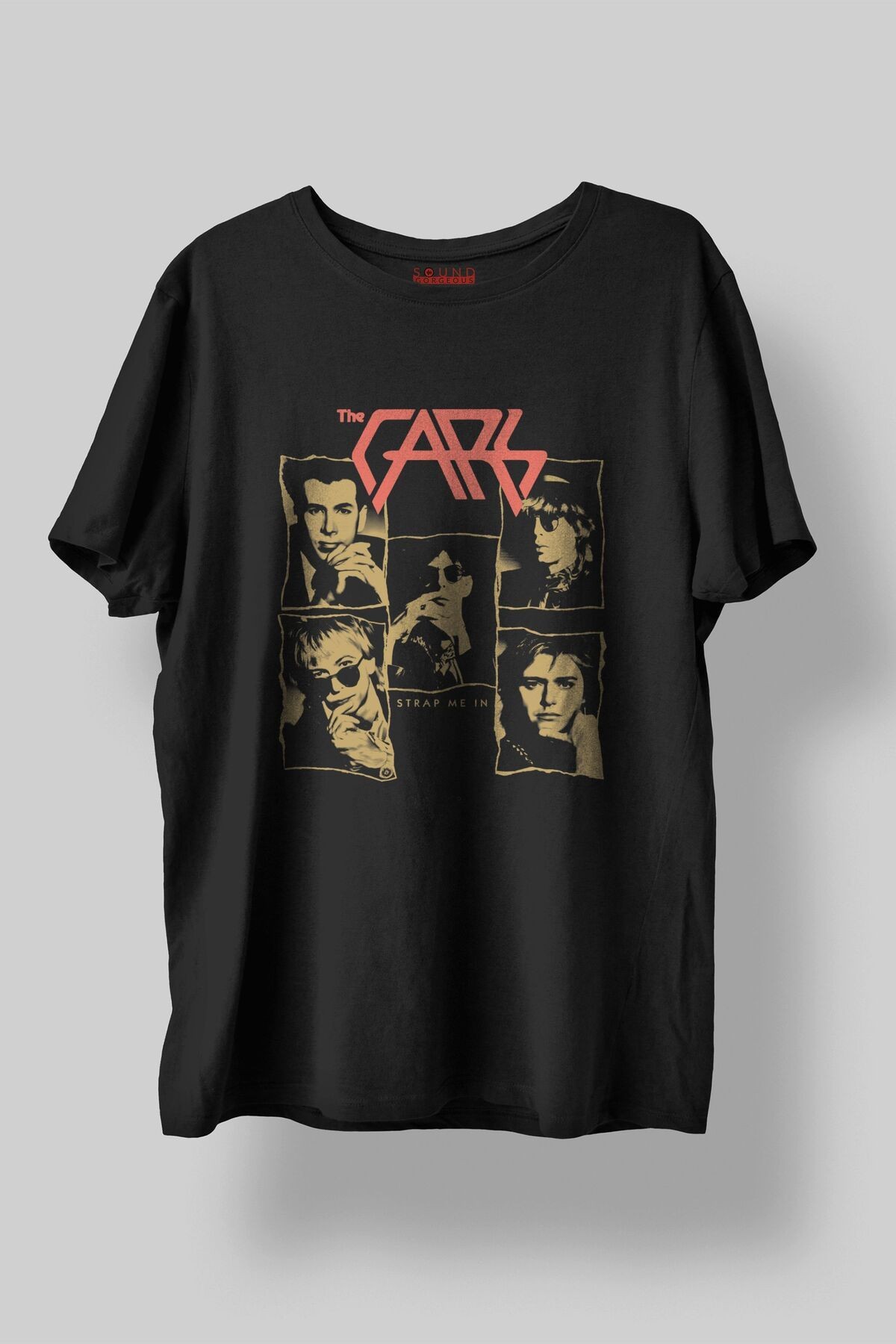 The Cars Müzik Baskılı Regular Fit Unisex Siyah T-Shirt %100 Pamuk No:0370
