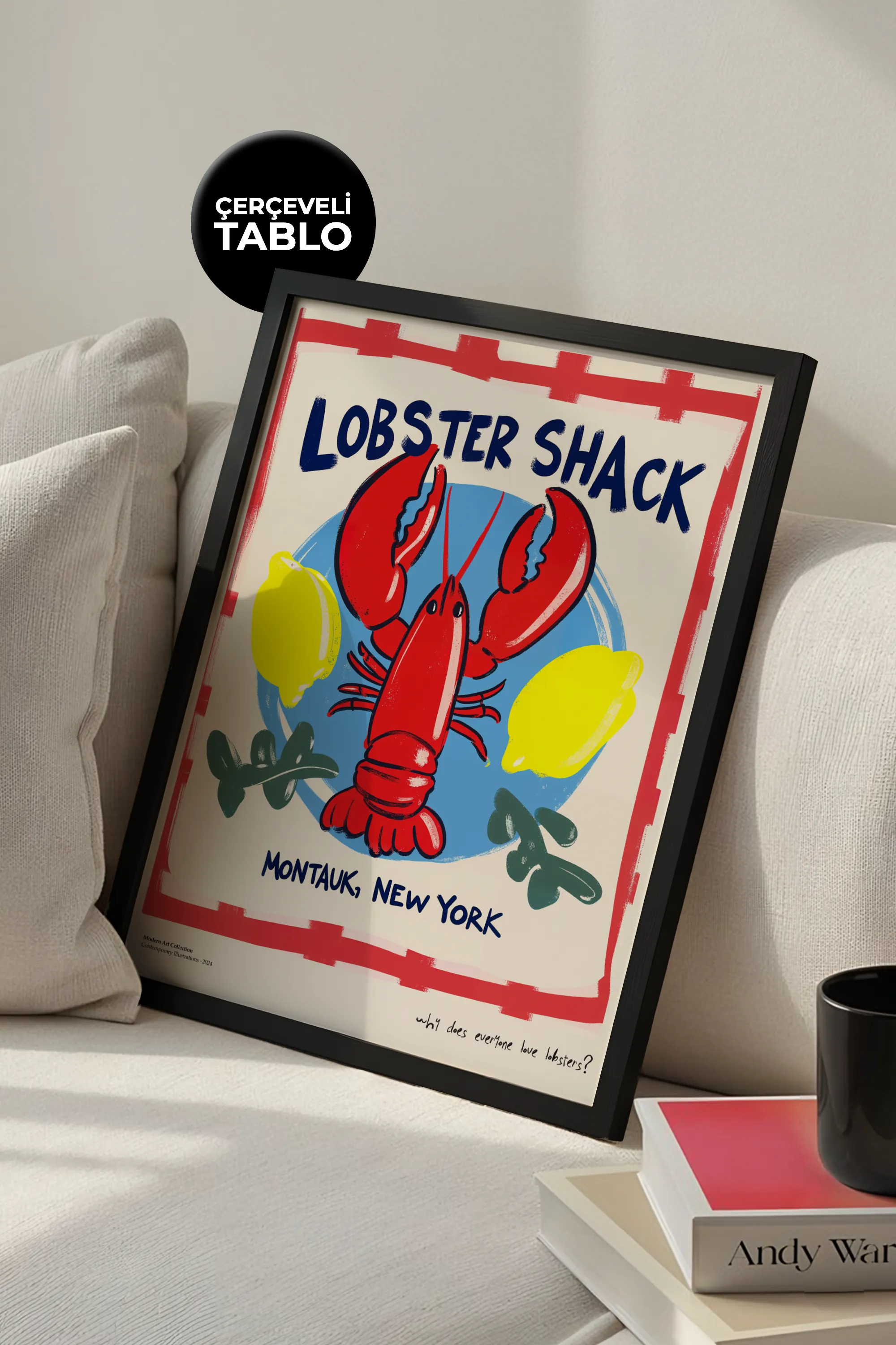 Lobster Shack Çerçeveli Tasarım Tablo Dolce Vita Koleksiyonu