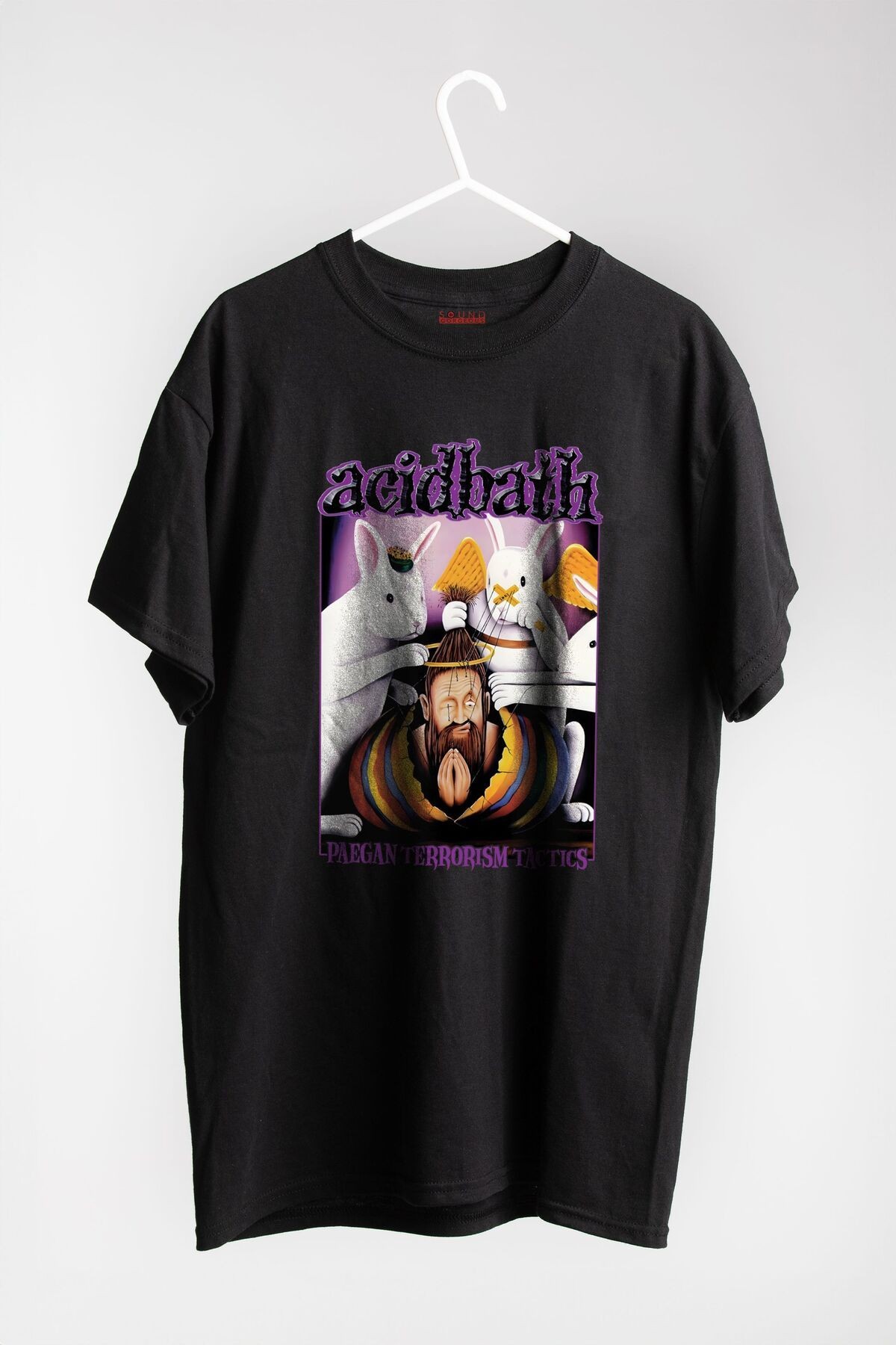 Acid Bath Müzik Baskılı Regular Fit Unisex Siyah T-Shirt %100 Pamuk No:0019