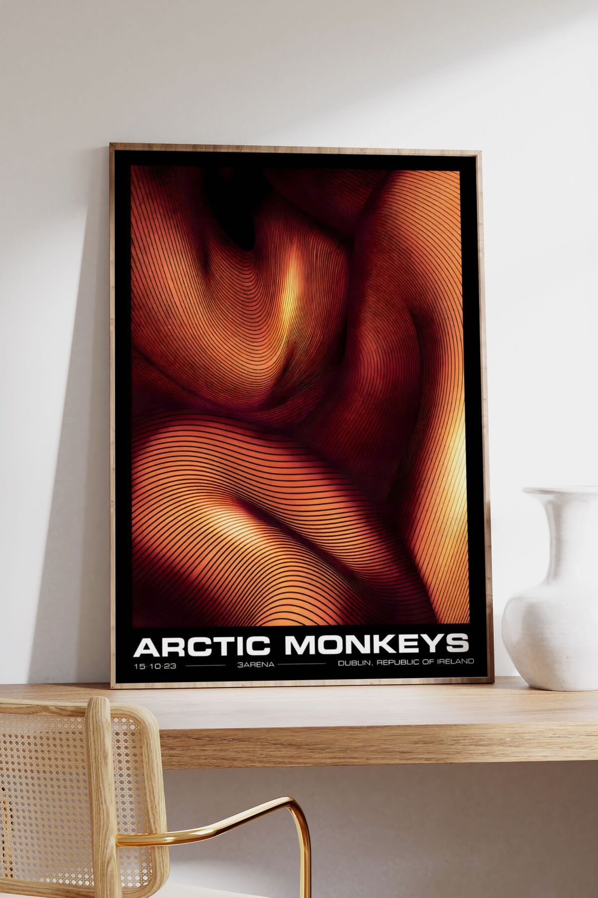 Arctic Monkeys Konser Tasarımlı Retro Çerçeveli Tasarım Tablo No:5