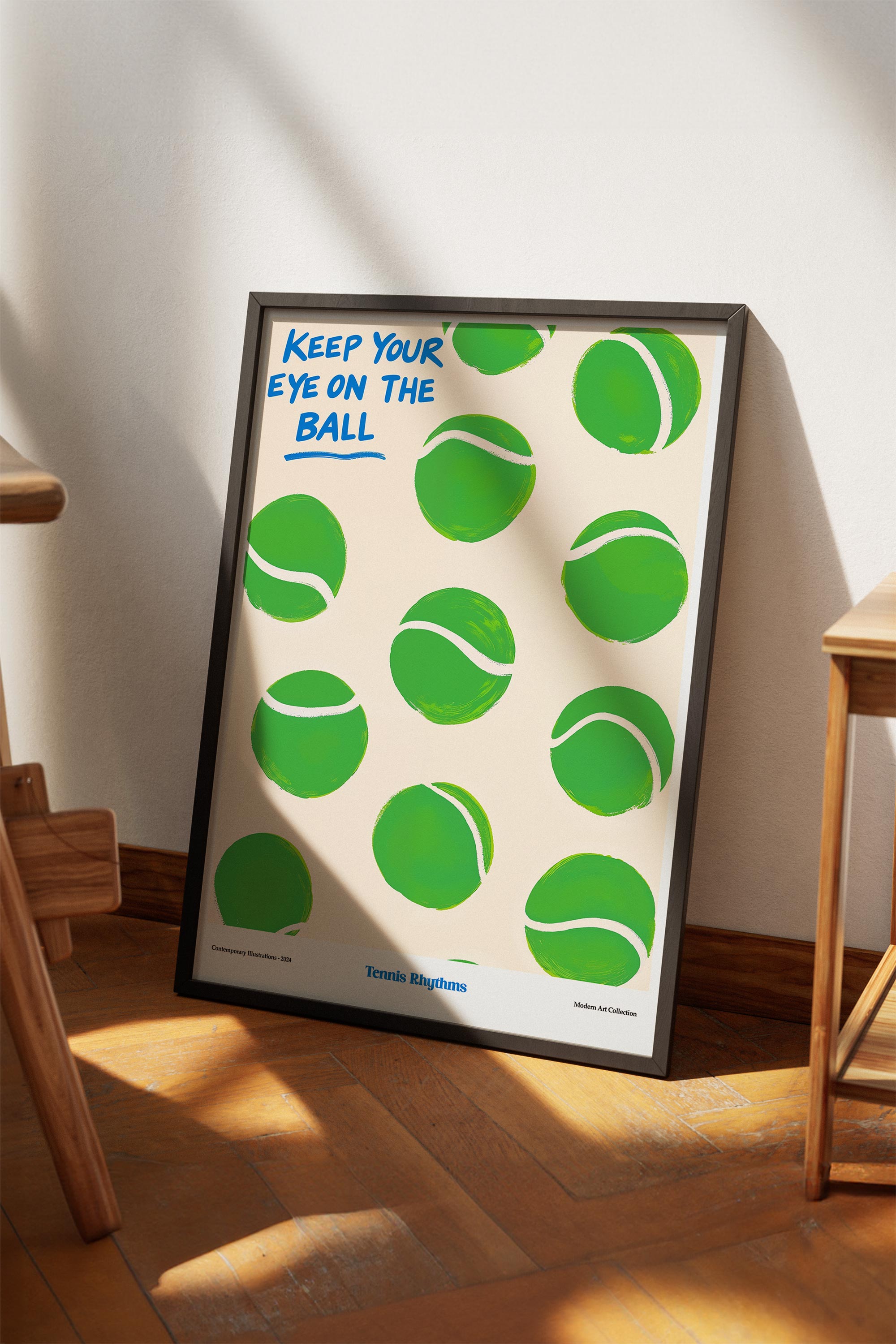 Tennis Rhythms Çerçevesiz Tasarım Poster Dolce Vita Koleksiyonu