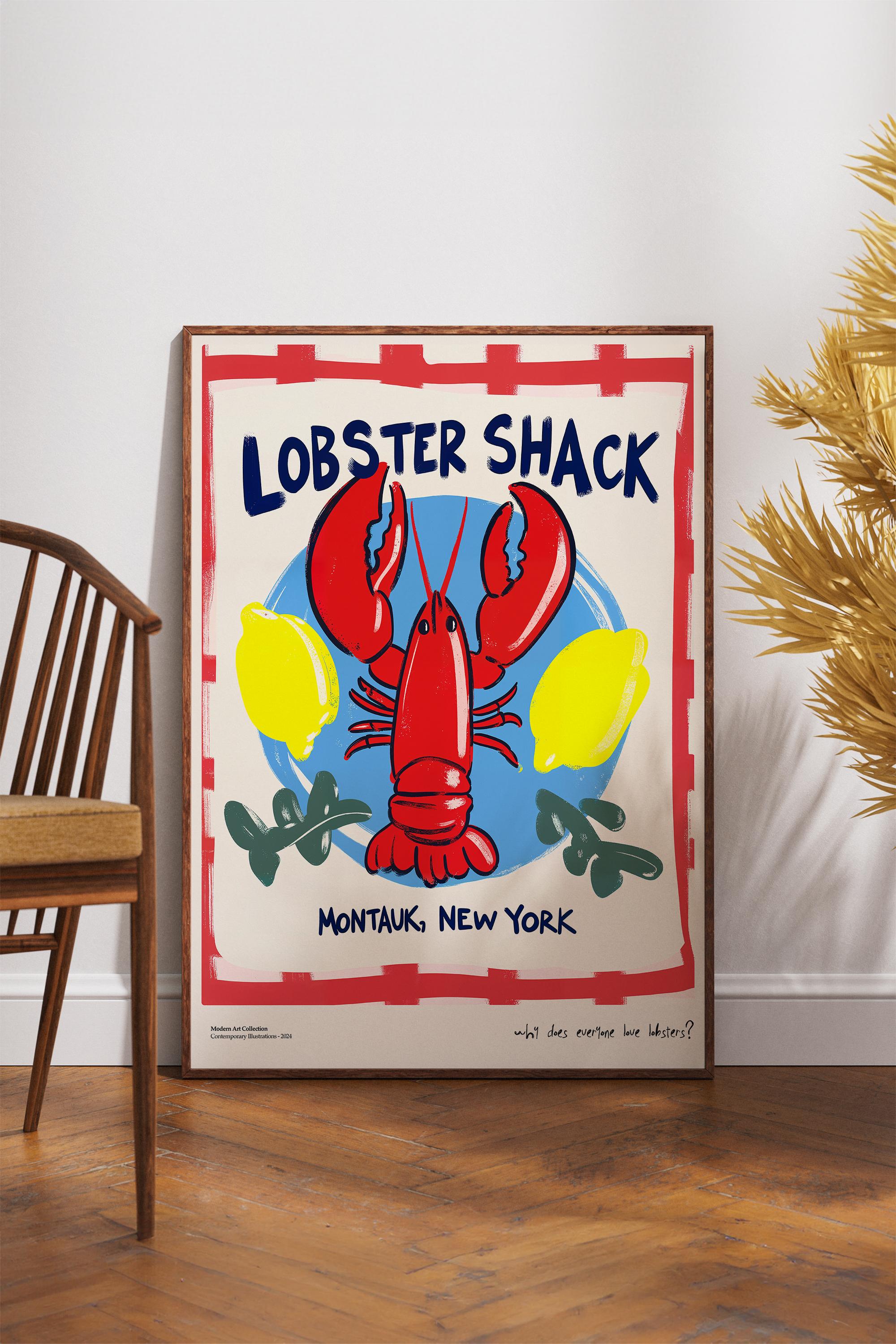 Lobster Shack Çerçevesiz Tasarım Poster Dolce Vita Koleksiyonu