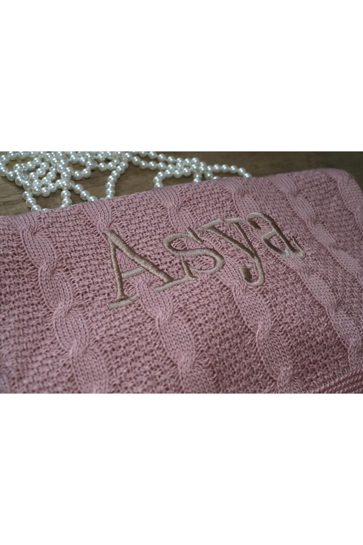 Bebek Battaniyesi Gül KurusuTriko Örgülü Bebek Hediyesi Istediğiniz Ismi Nakışla Yazıyoruz