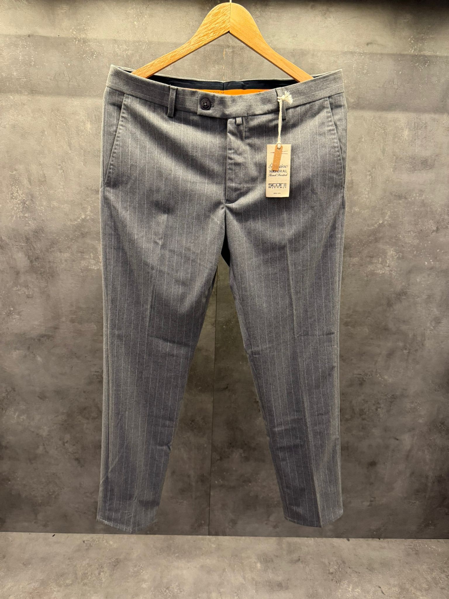Grigio Veneto Premium Pileli Kumaş Pantolon
