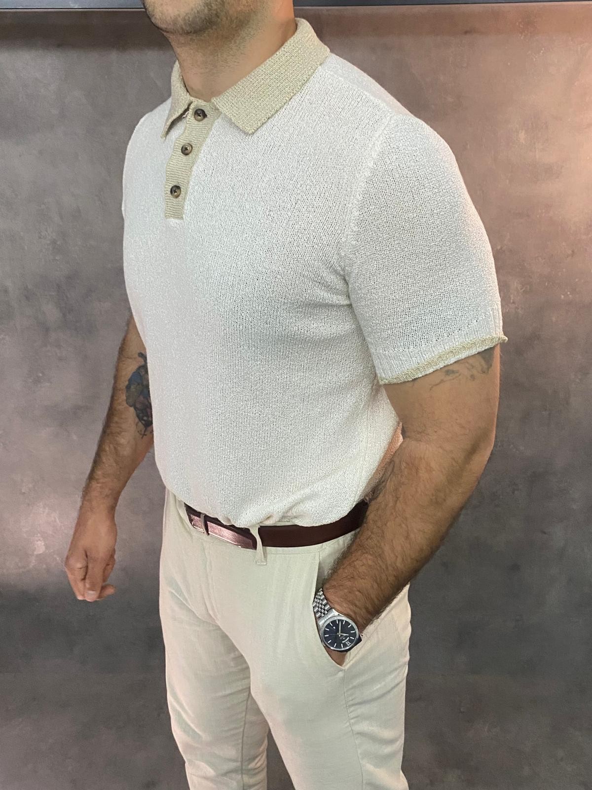 Luce di Crema Bej Polo Yaka