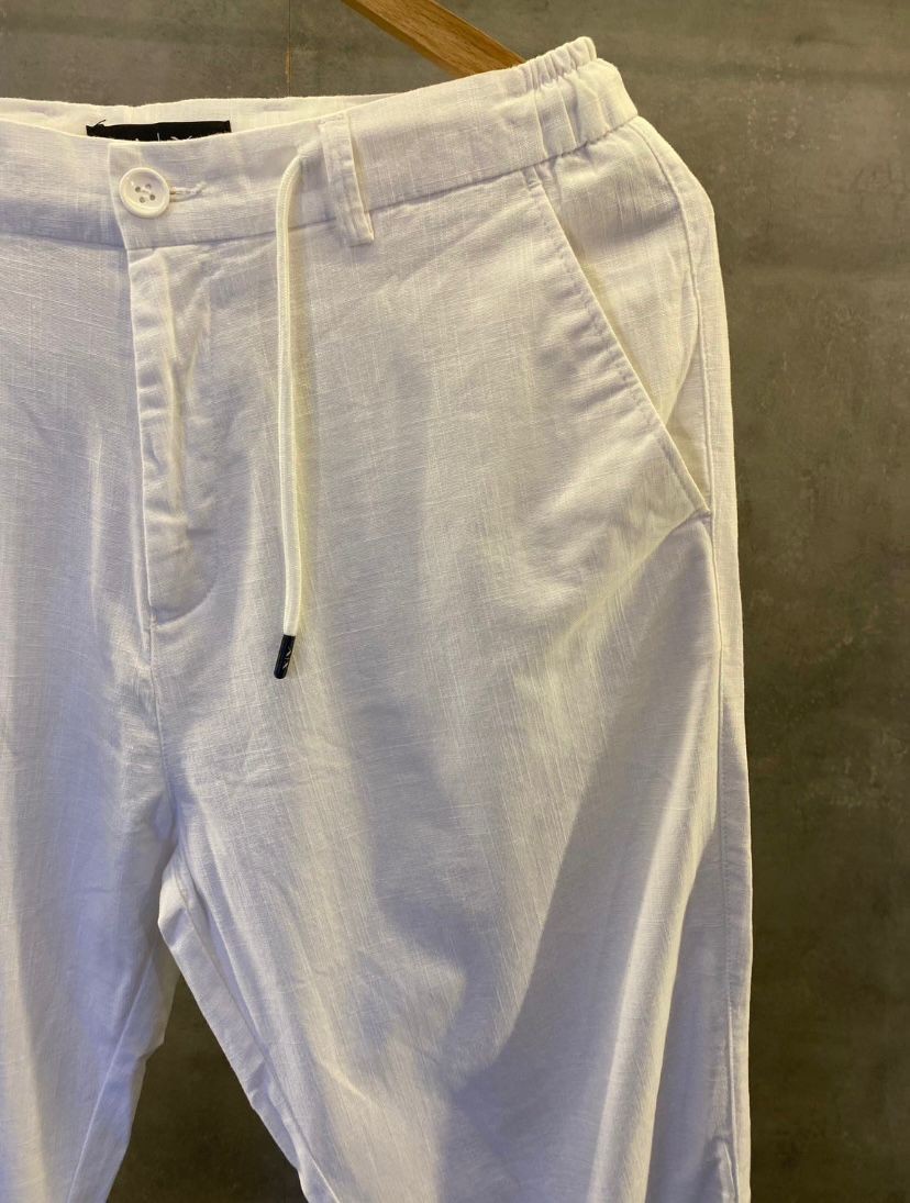 Oceano Bianco Premium Keten Pantolon
