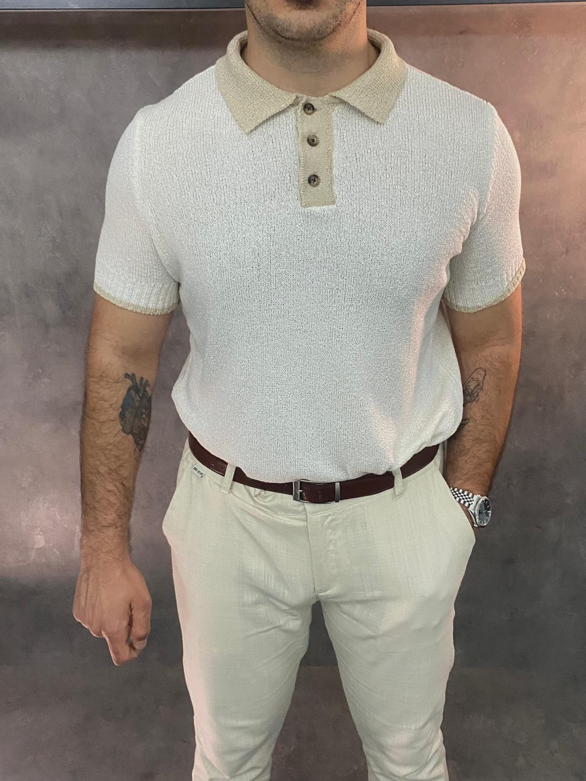 Luce di Crema Bej Polo Yaka