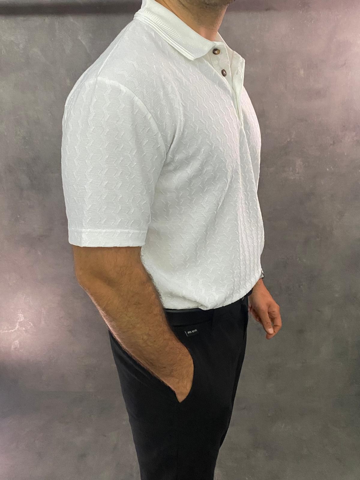 Bianco Sfumato Premium Polo Yaka