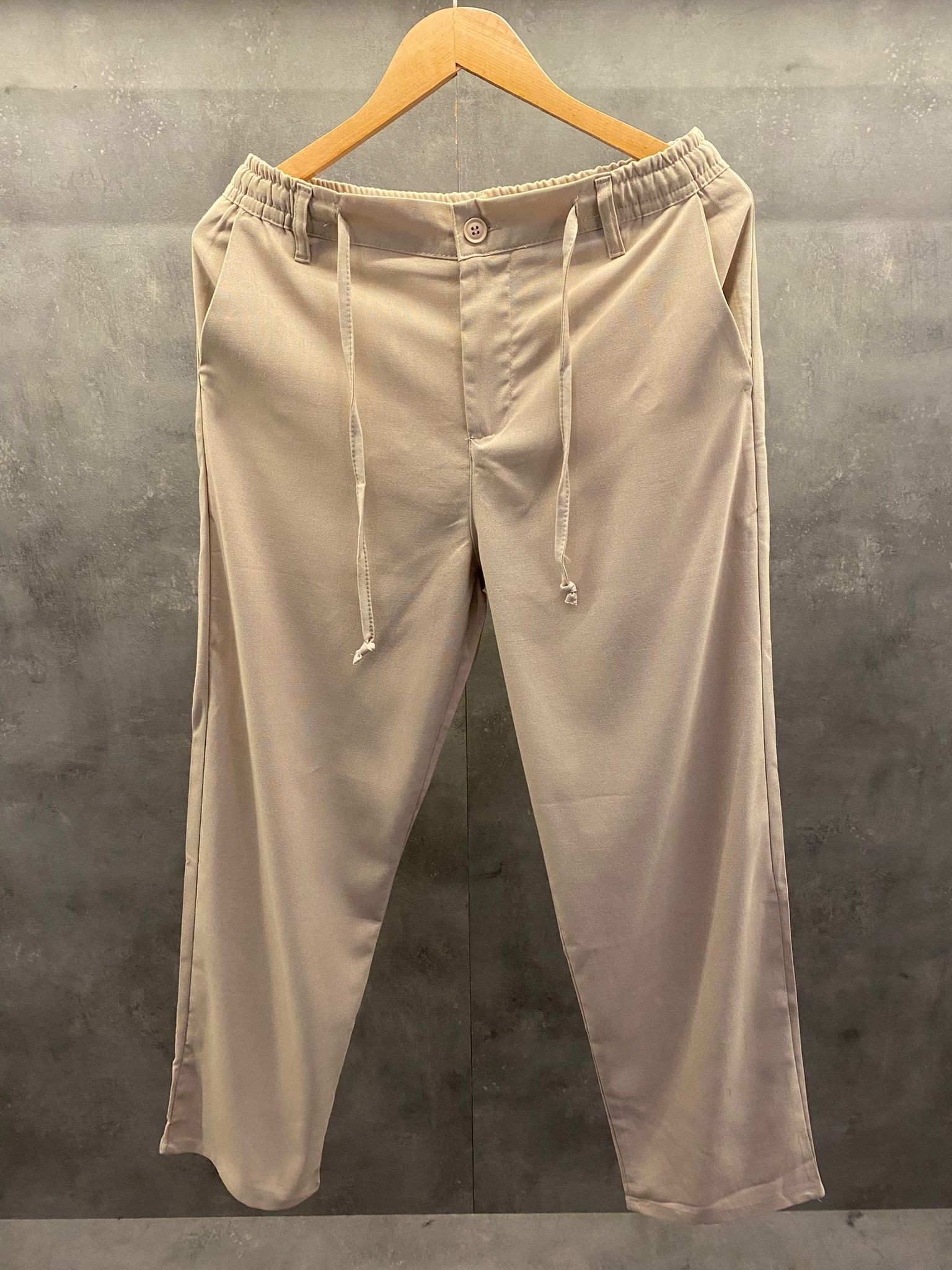 Old Money Cream Half Baggy Pamuk Pantolon