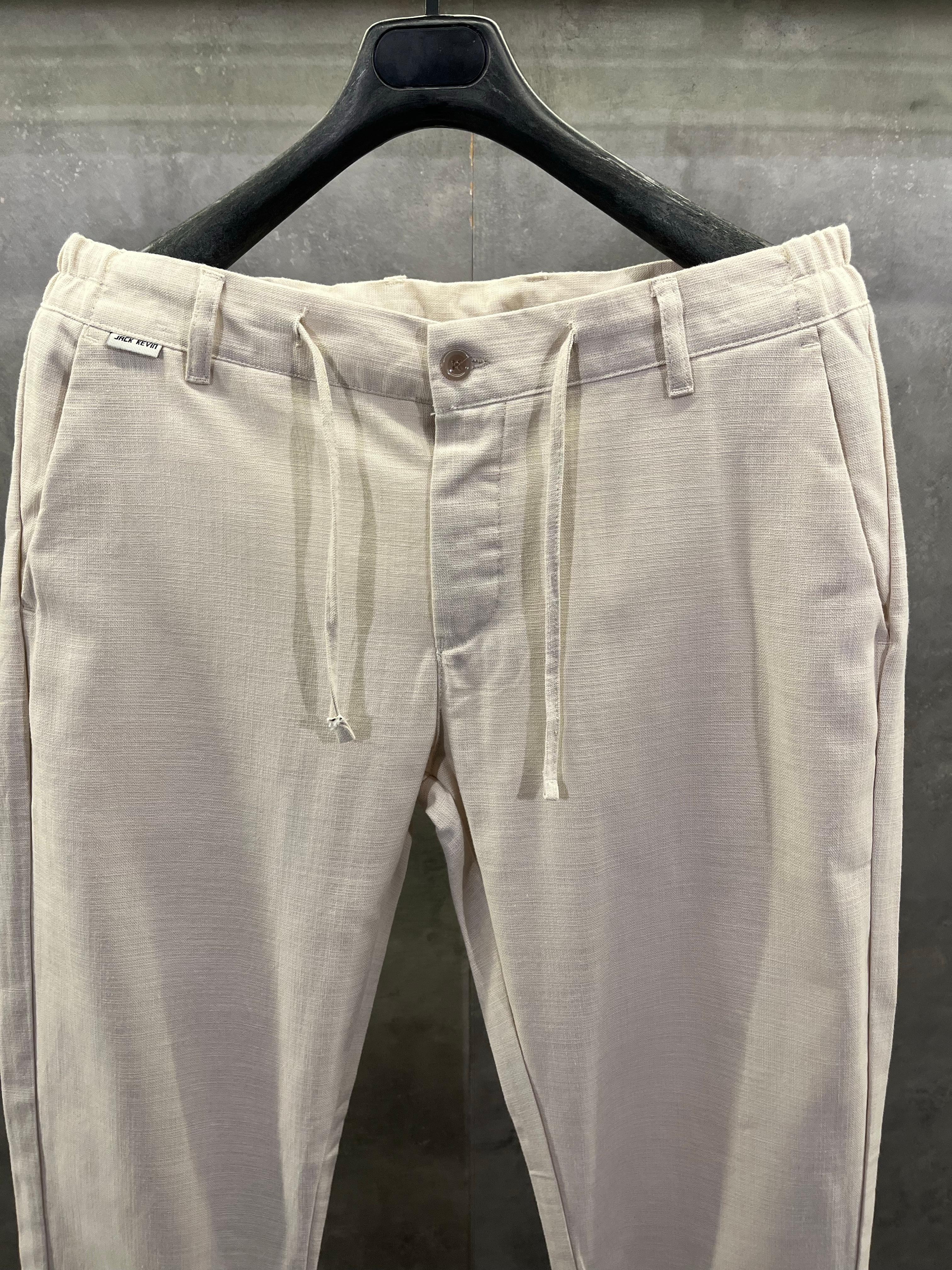 Taş Rengi Premium Ham Keten Pantolon