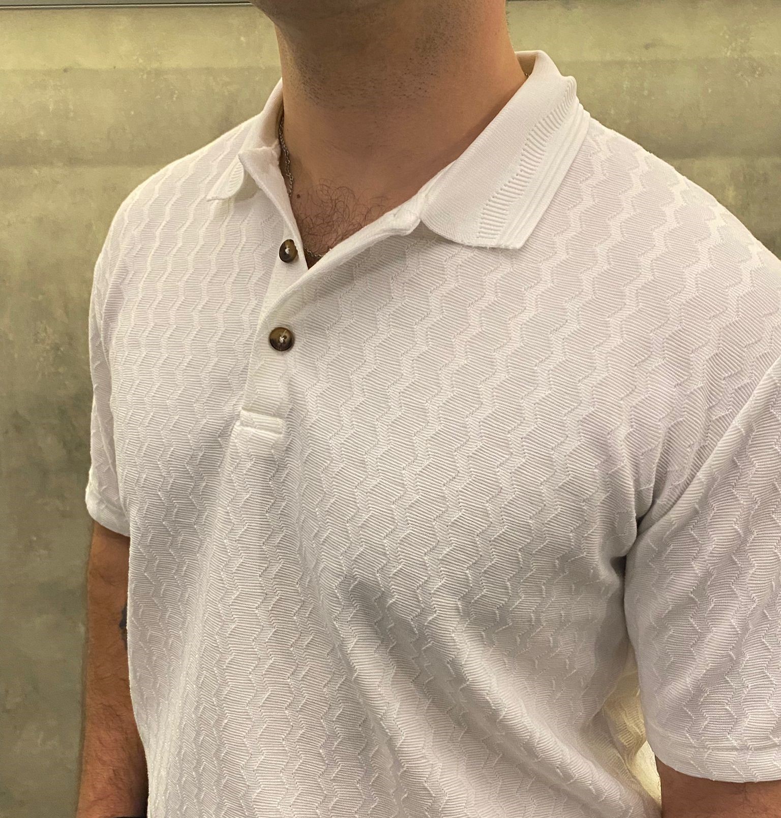 Bianco Sfumato Premium Polo Yaka