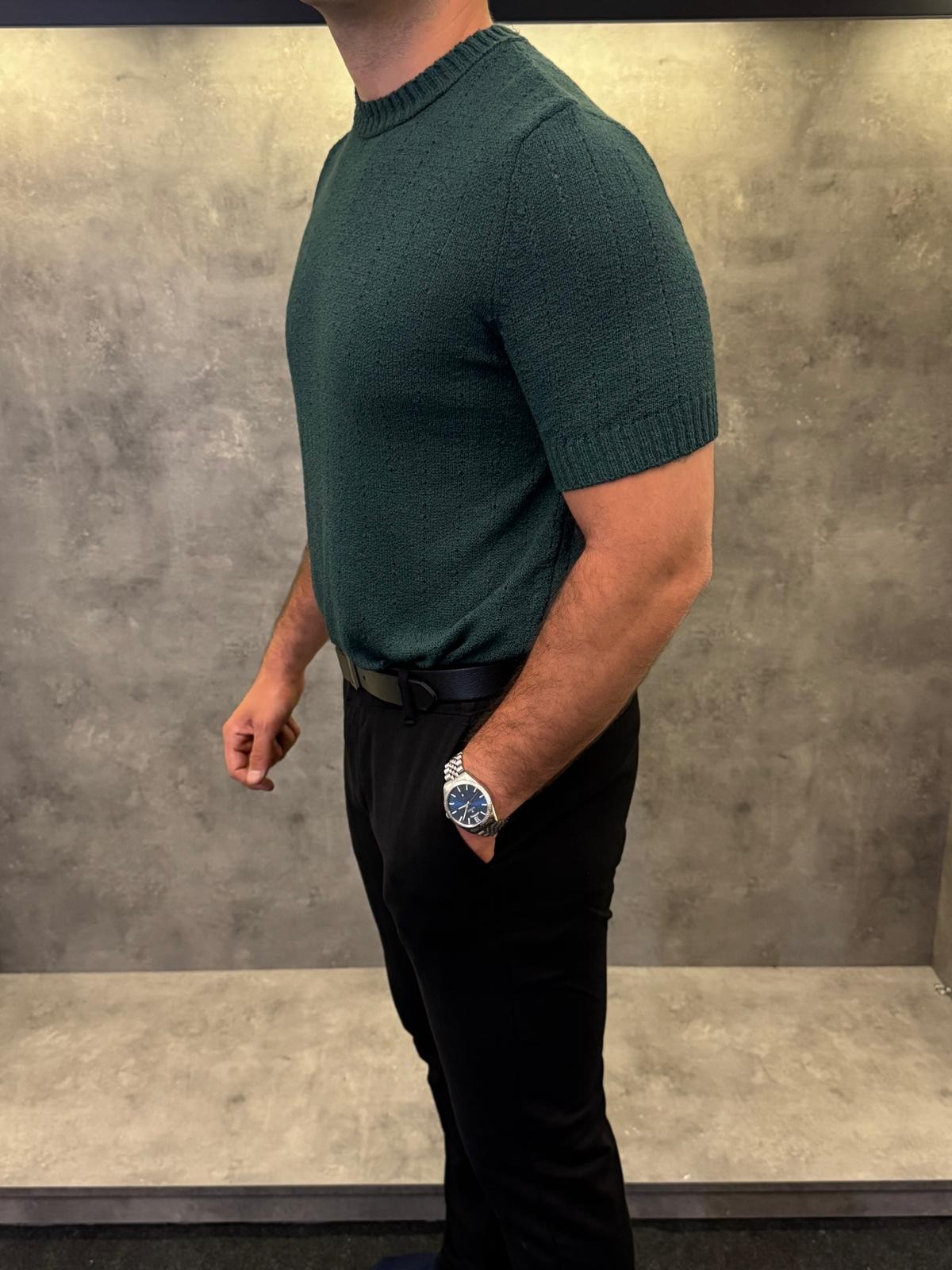 Verde Eleganza Premium Yeşil Triko