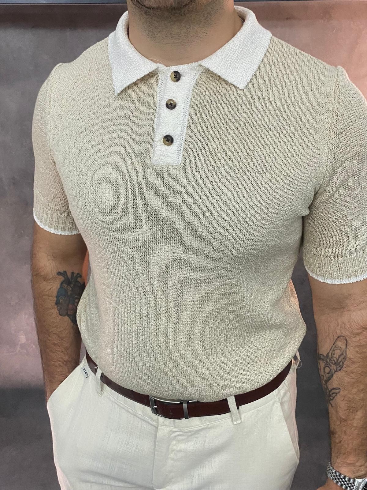 Crema Vento Premium Ekru Polo Yaka