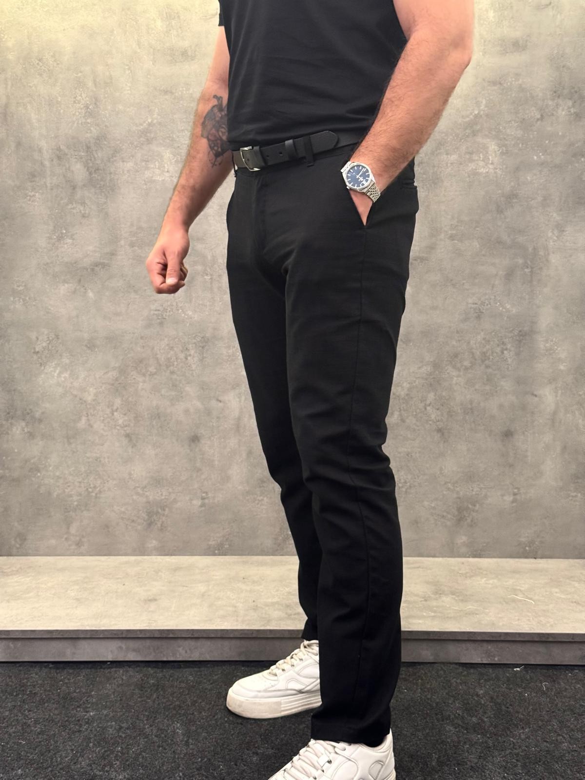 Astor Verné Premium Siyah Keten Pantolon
