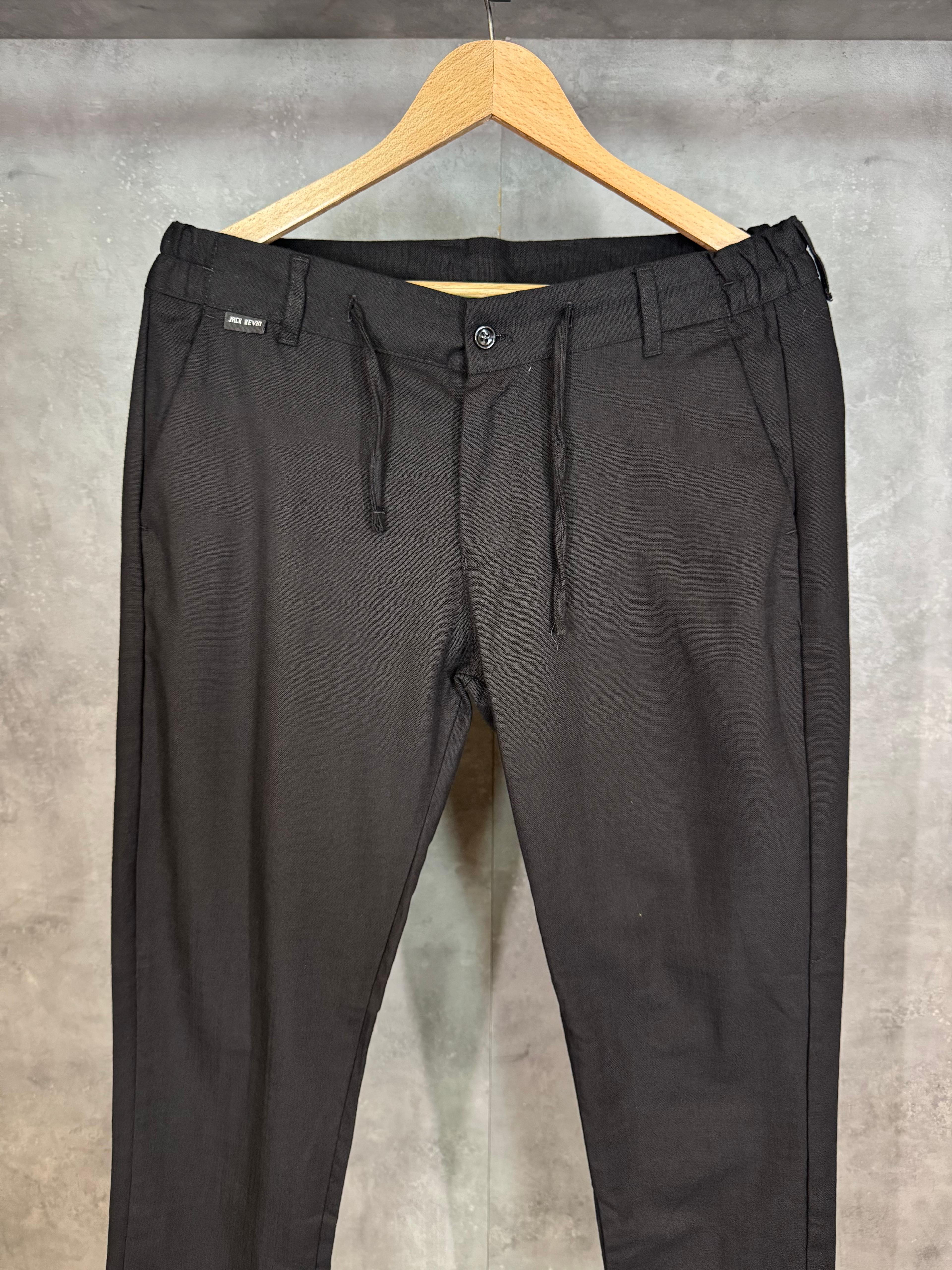 Astor Verné Premium Siyah Keten Pantolon