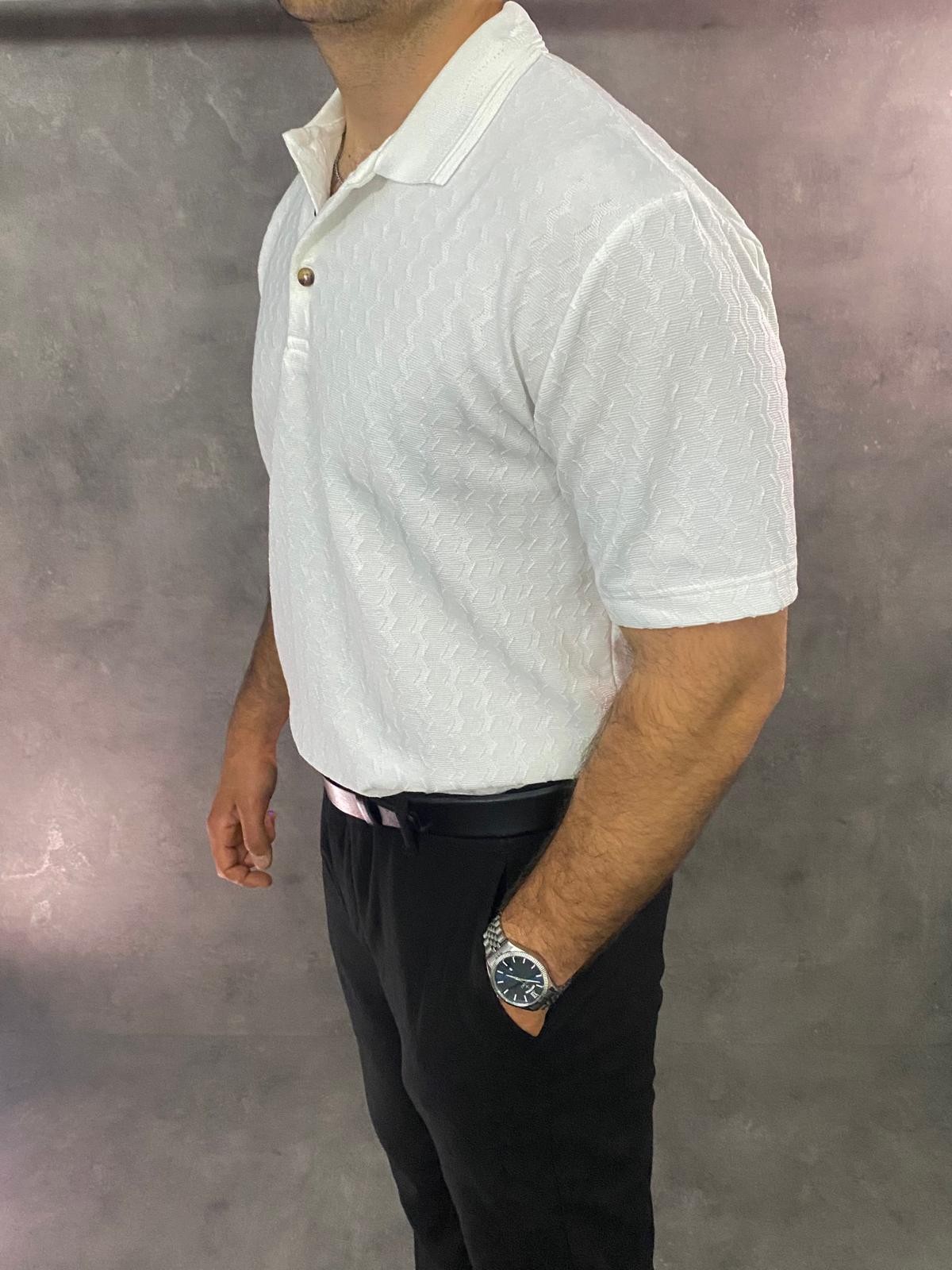 Bianco Sfumato Premium Polo Yaka