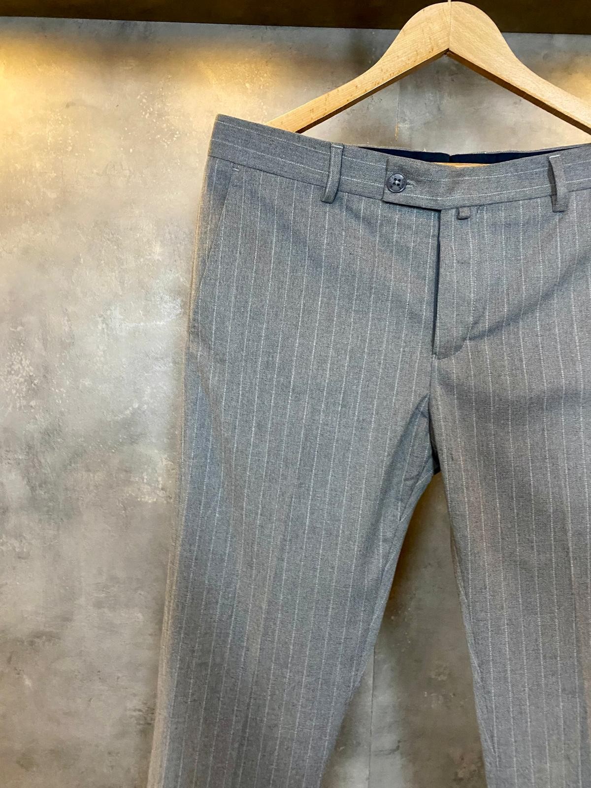 Grigio Veneto Premium Pileli Kumaş Pantolon