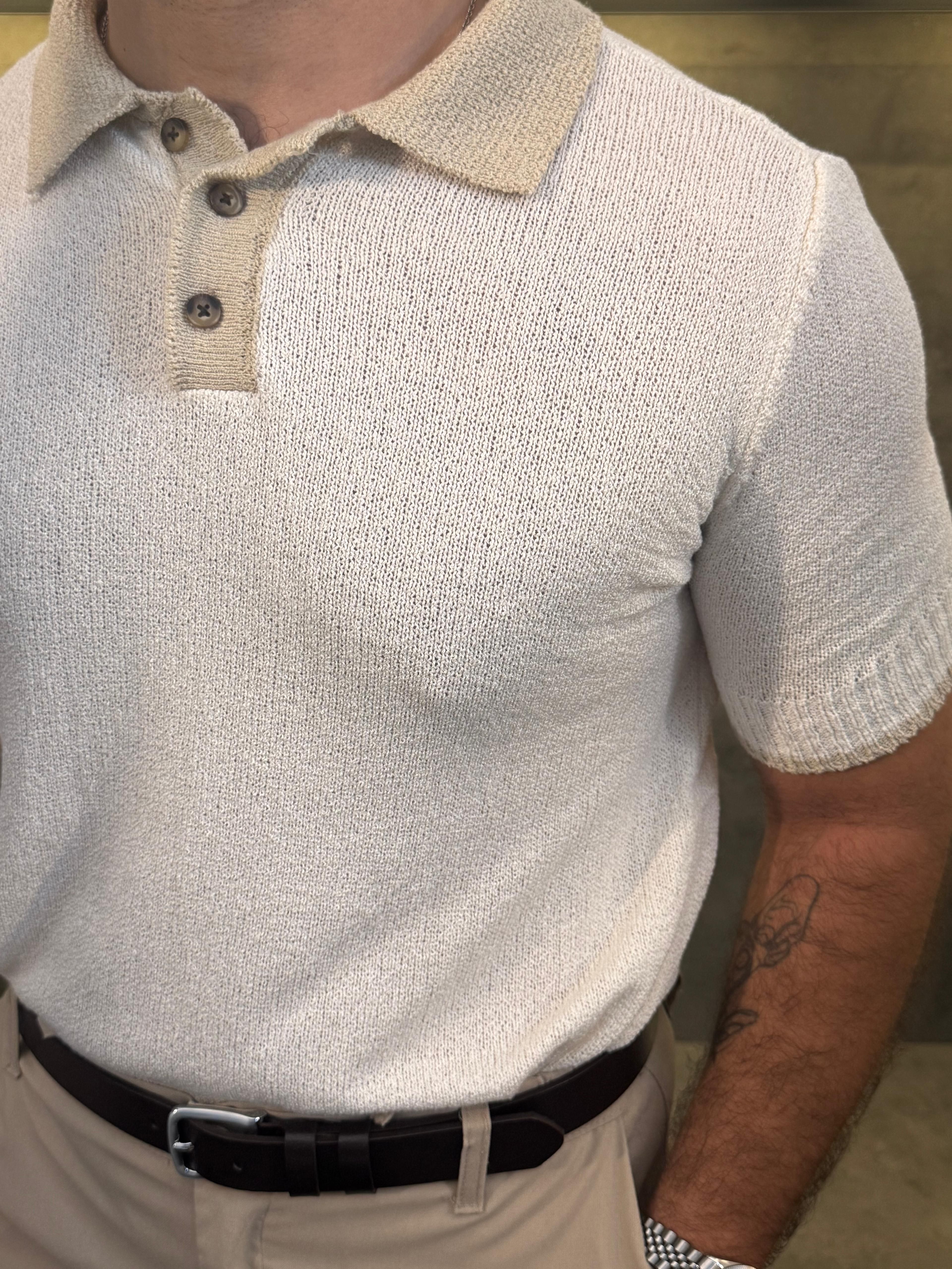 Luce di Crema Bej Polo Yaka