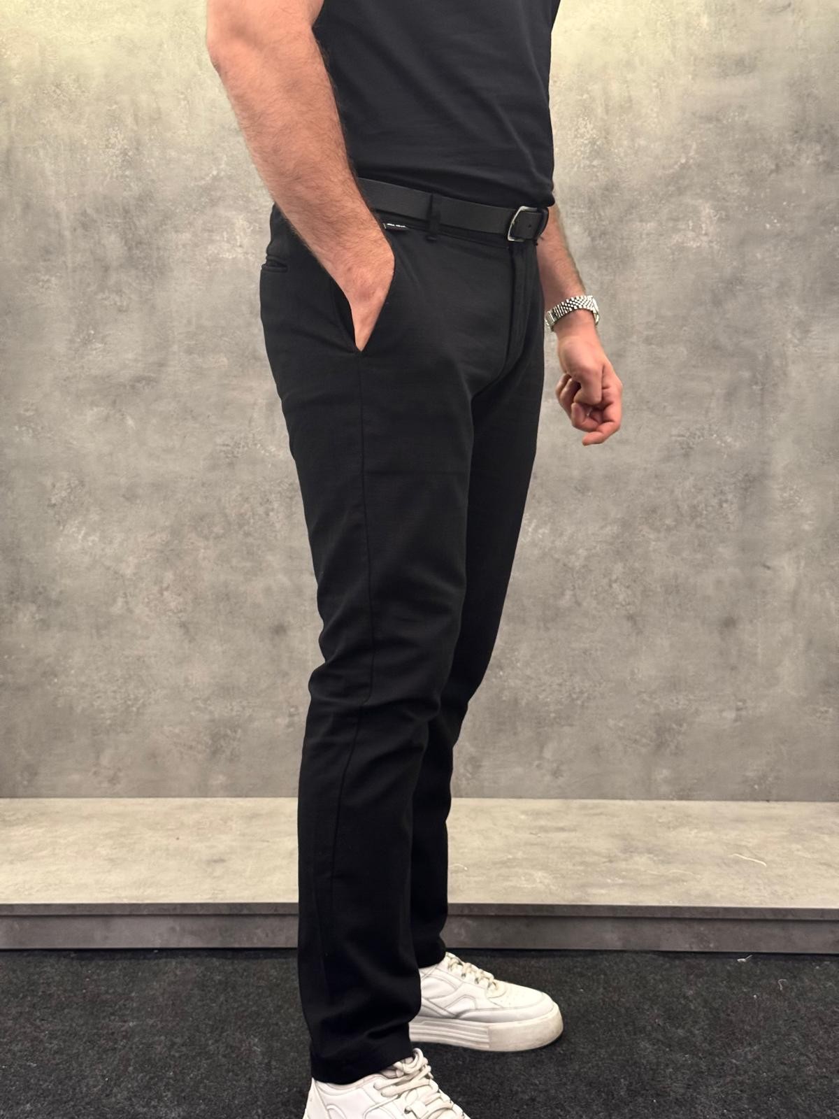 Astor Verné Premium Siyah Keten Pantolon