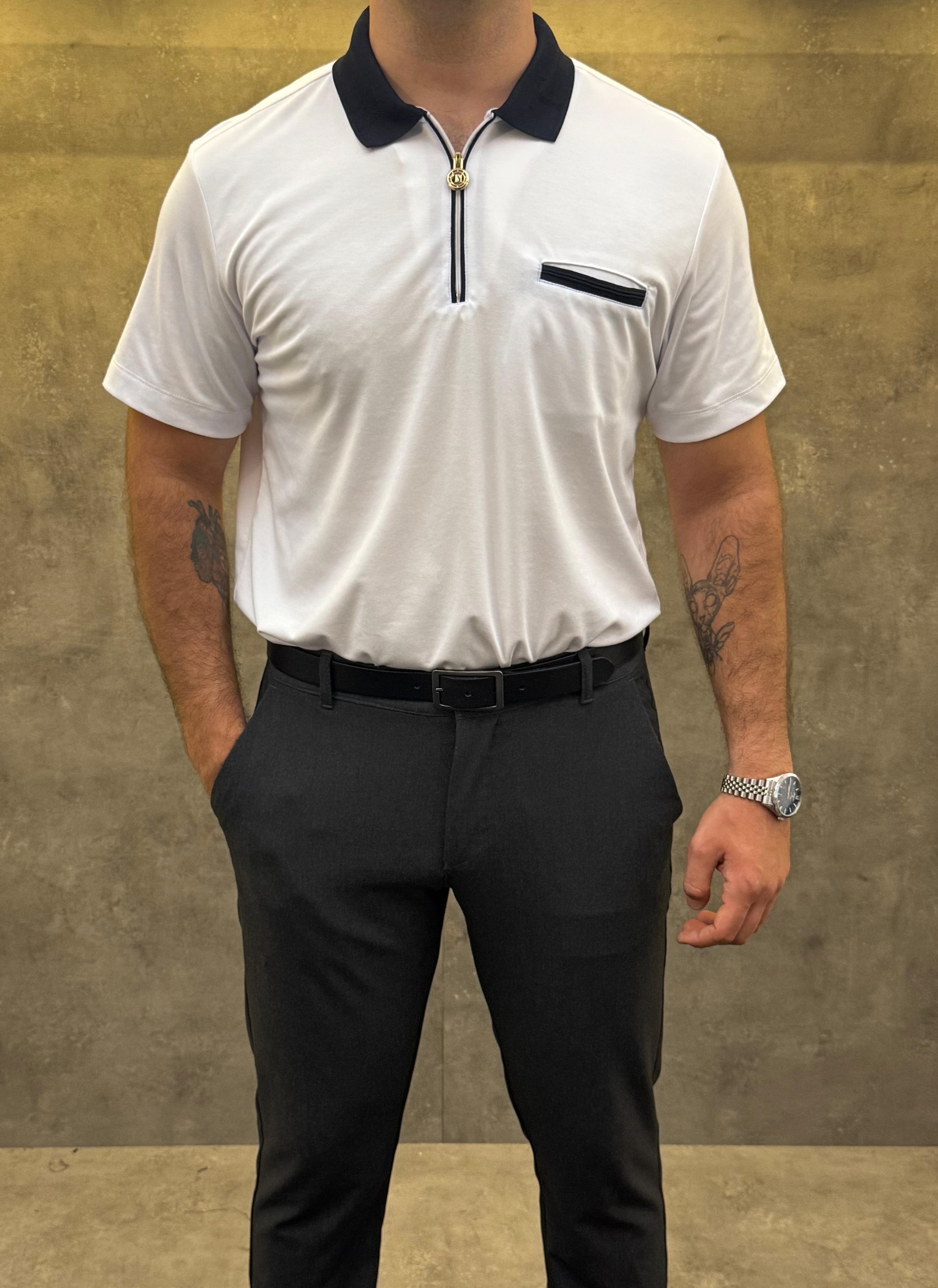 Cortado Zip Premium Polo Yaka