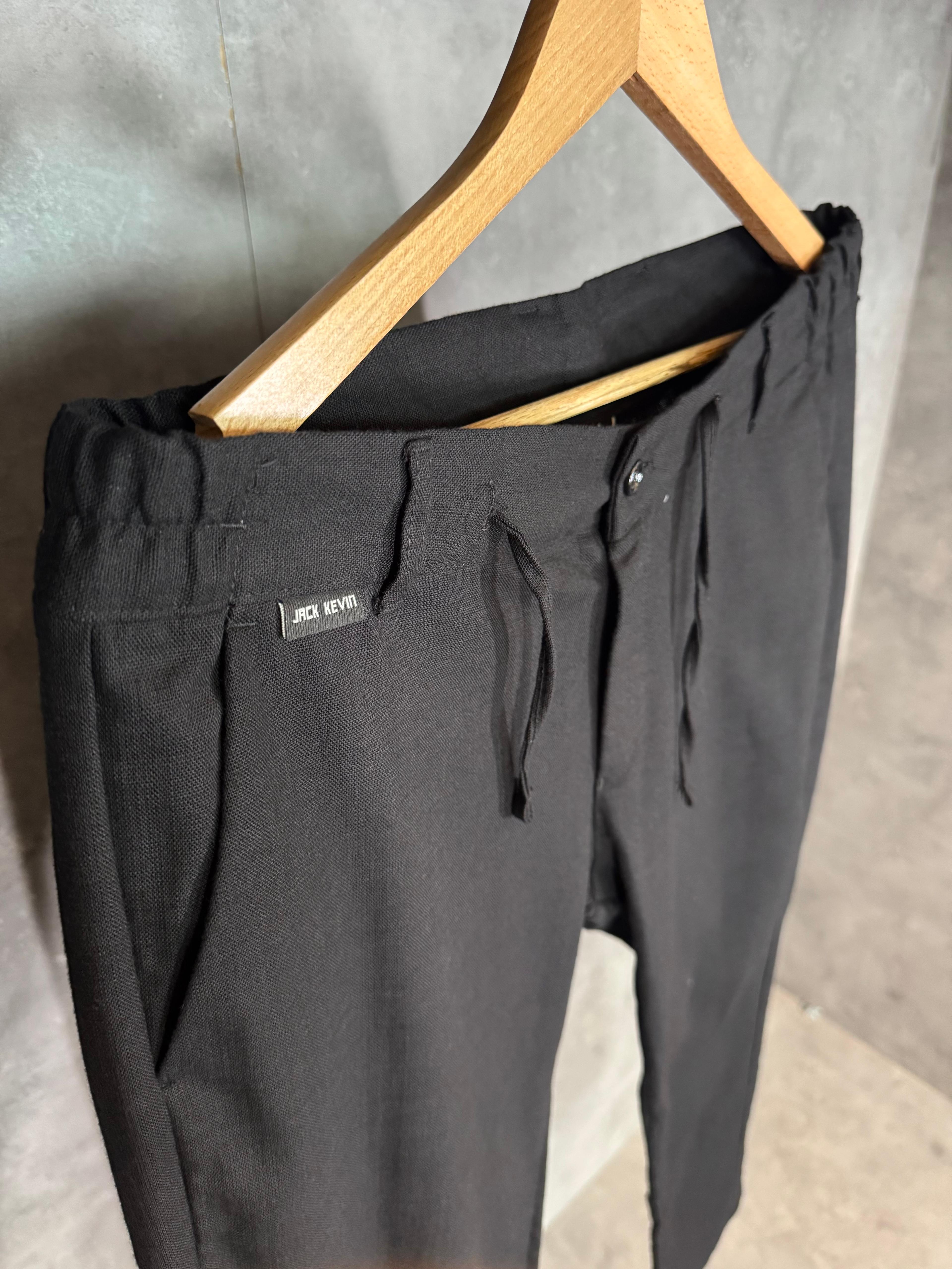 Astor Verné Premium Siyah Keten Pantolon