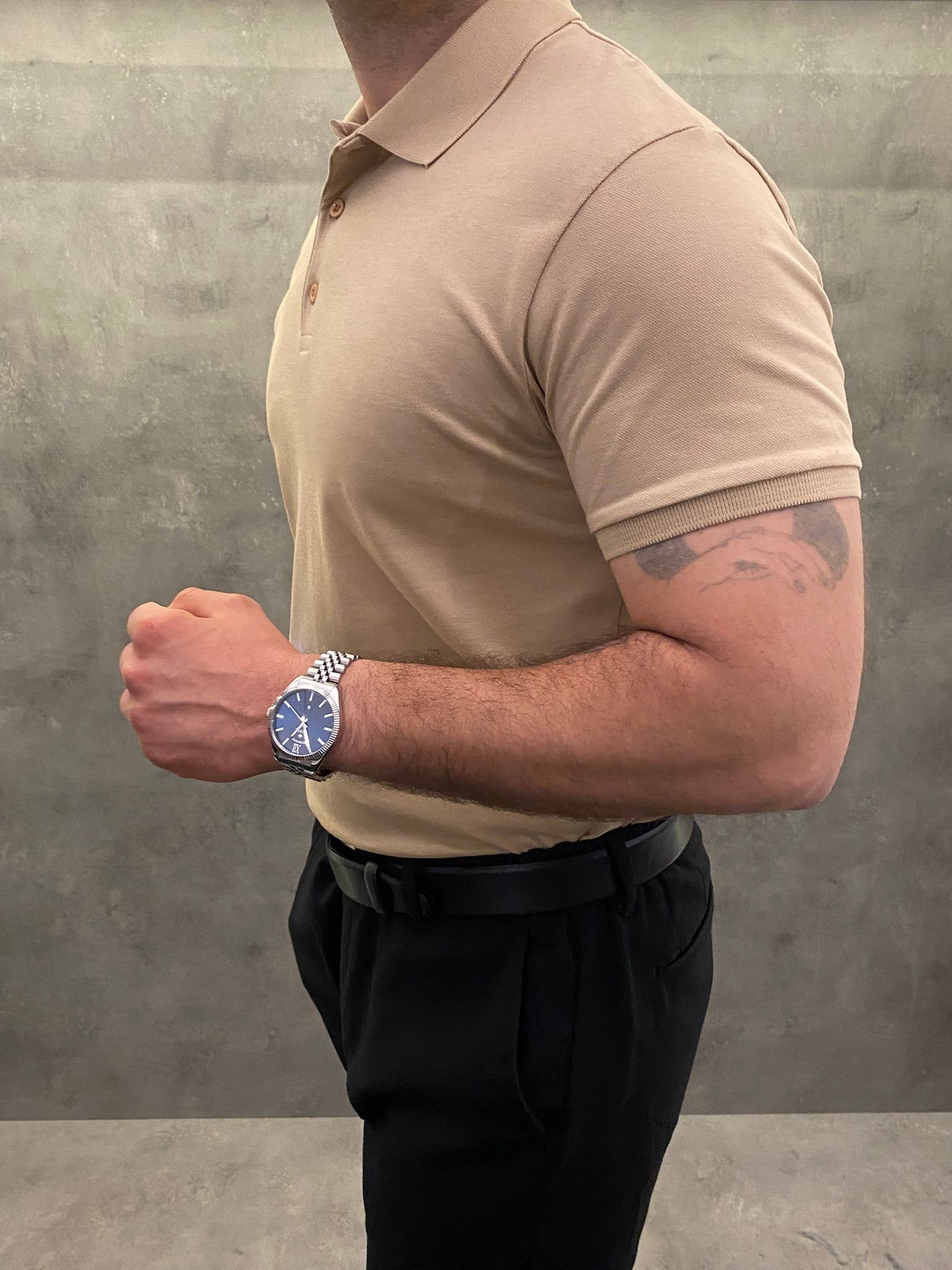 Sahara Beige Premium Polo Yaka