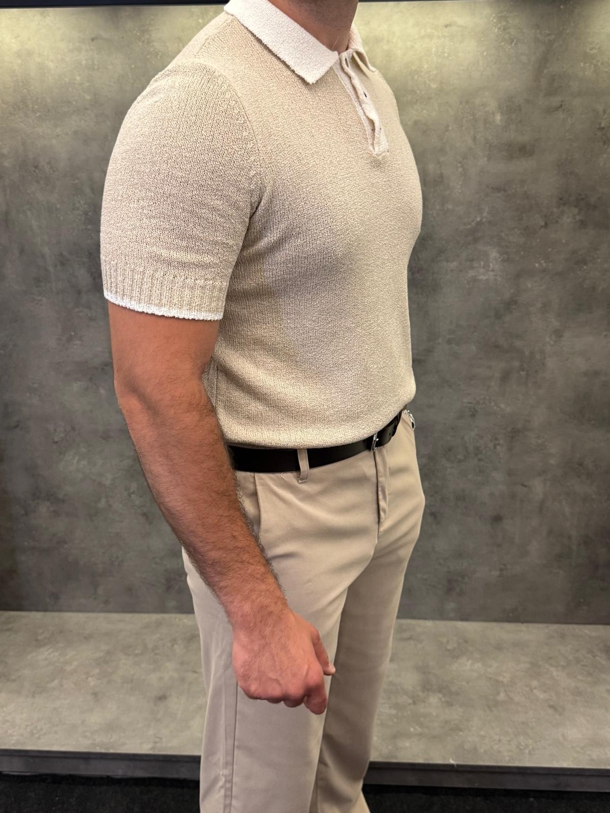 Crema Vento Premium Ekru Polo Yaka