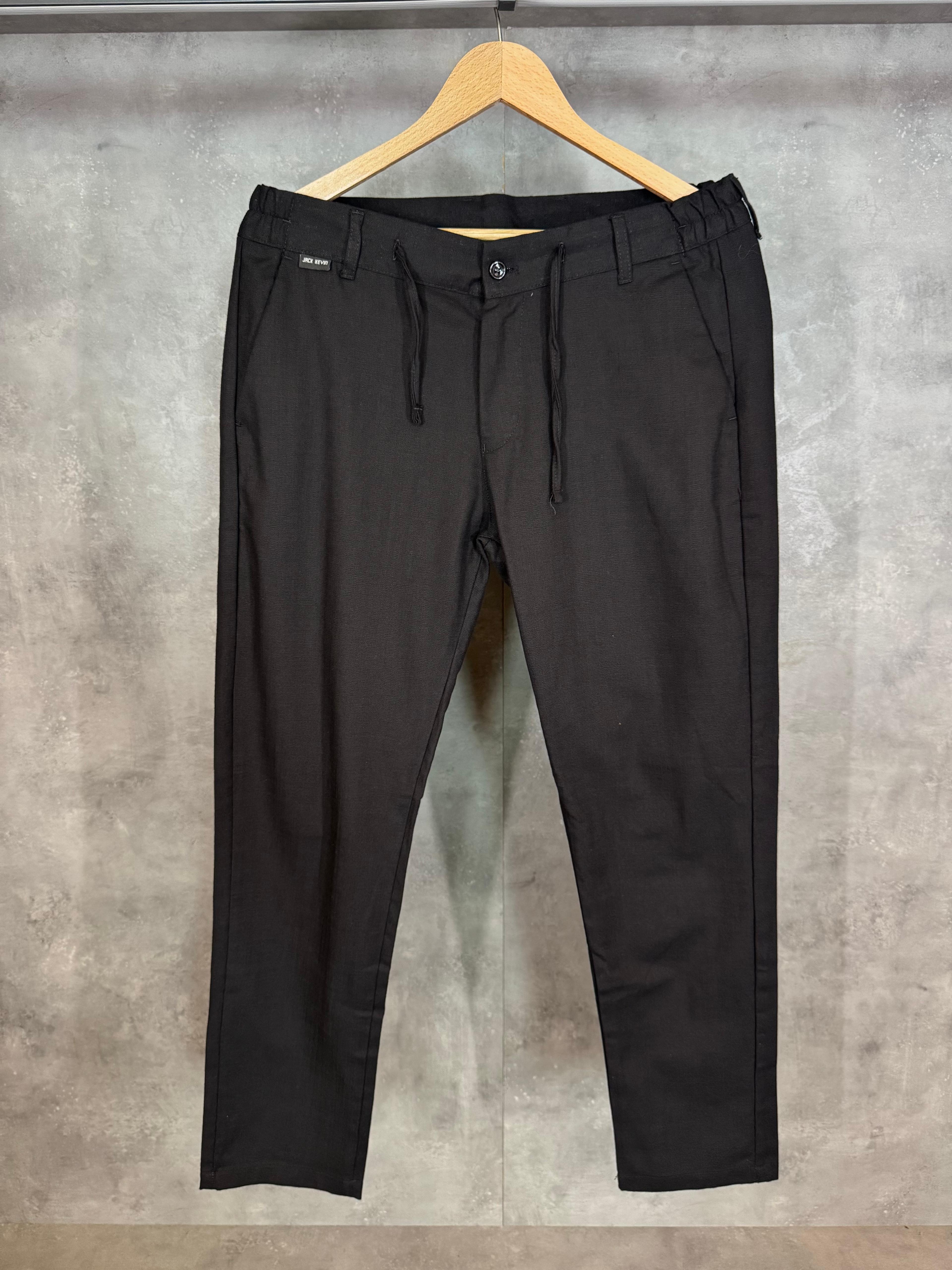 Astor Verné Premium Siyah Keten Pantolon