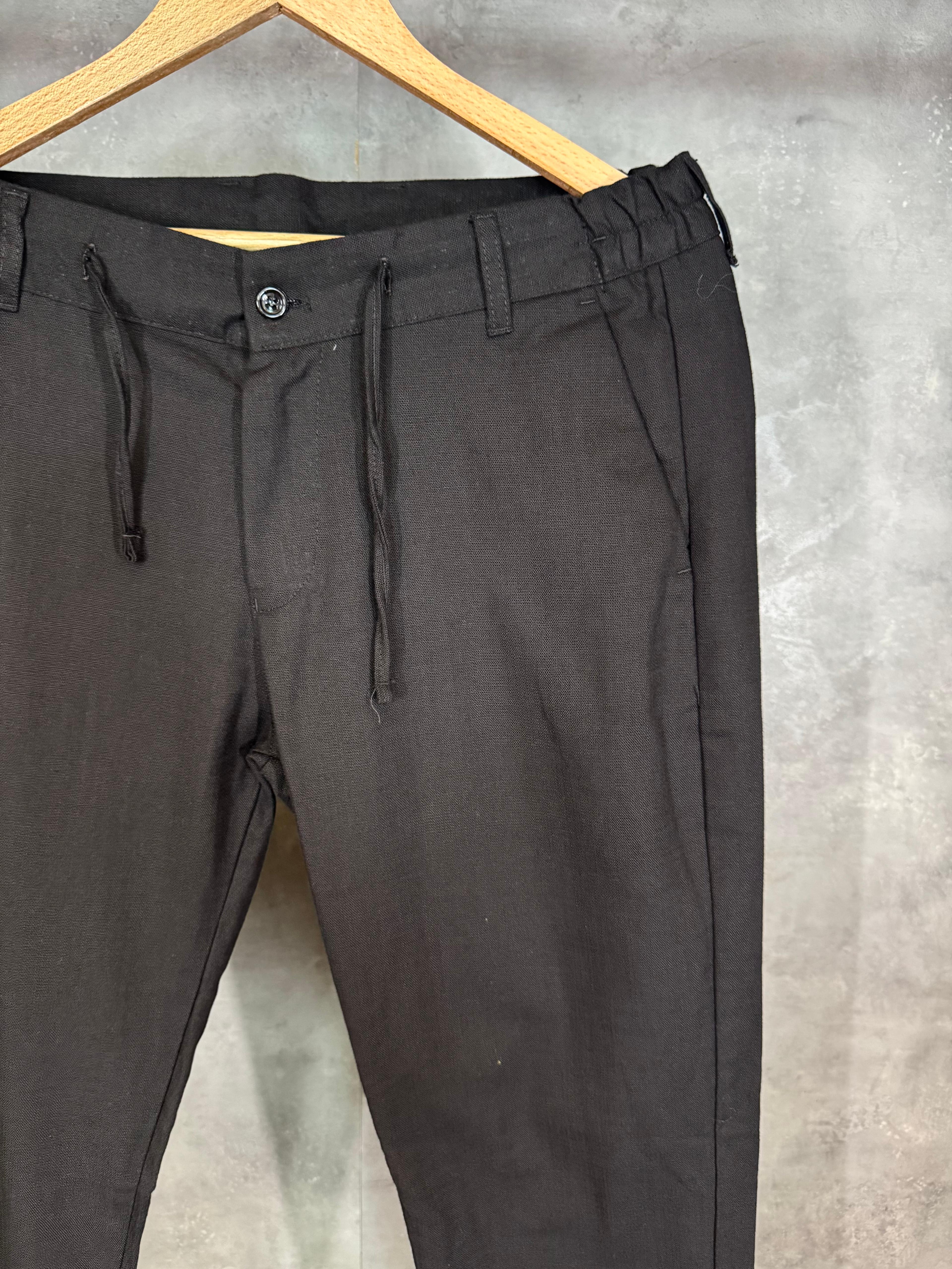 Astor Verné Premium Siyah Keten Pantolon