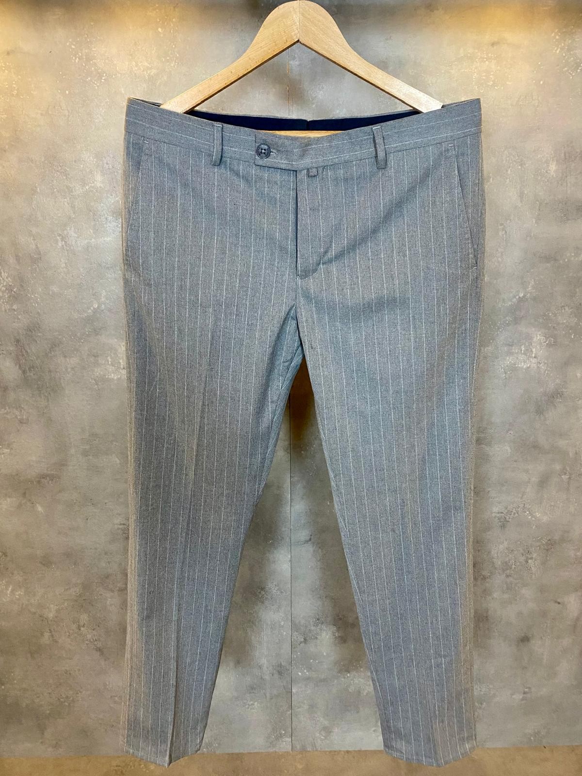 Grigio Veneto Premium Pileli Kumaş Pantolon