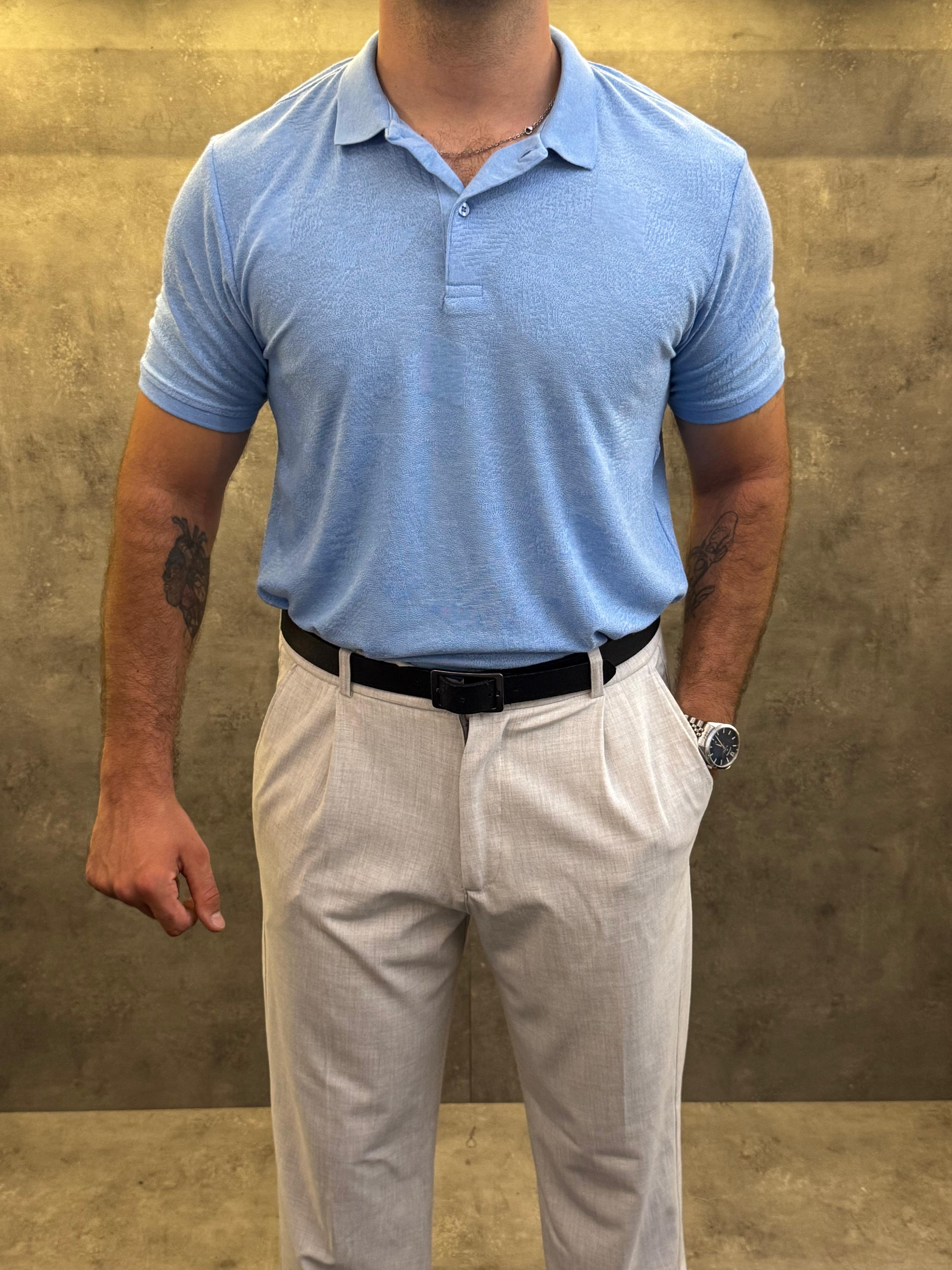 Azzurro Classico Premium Polo Yaka