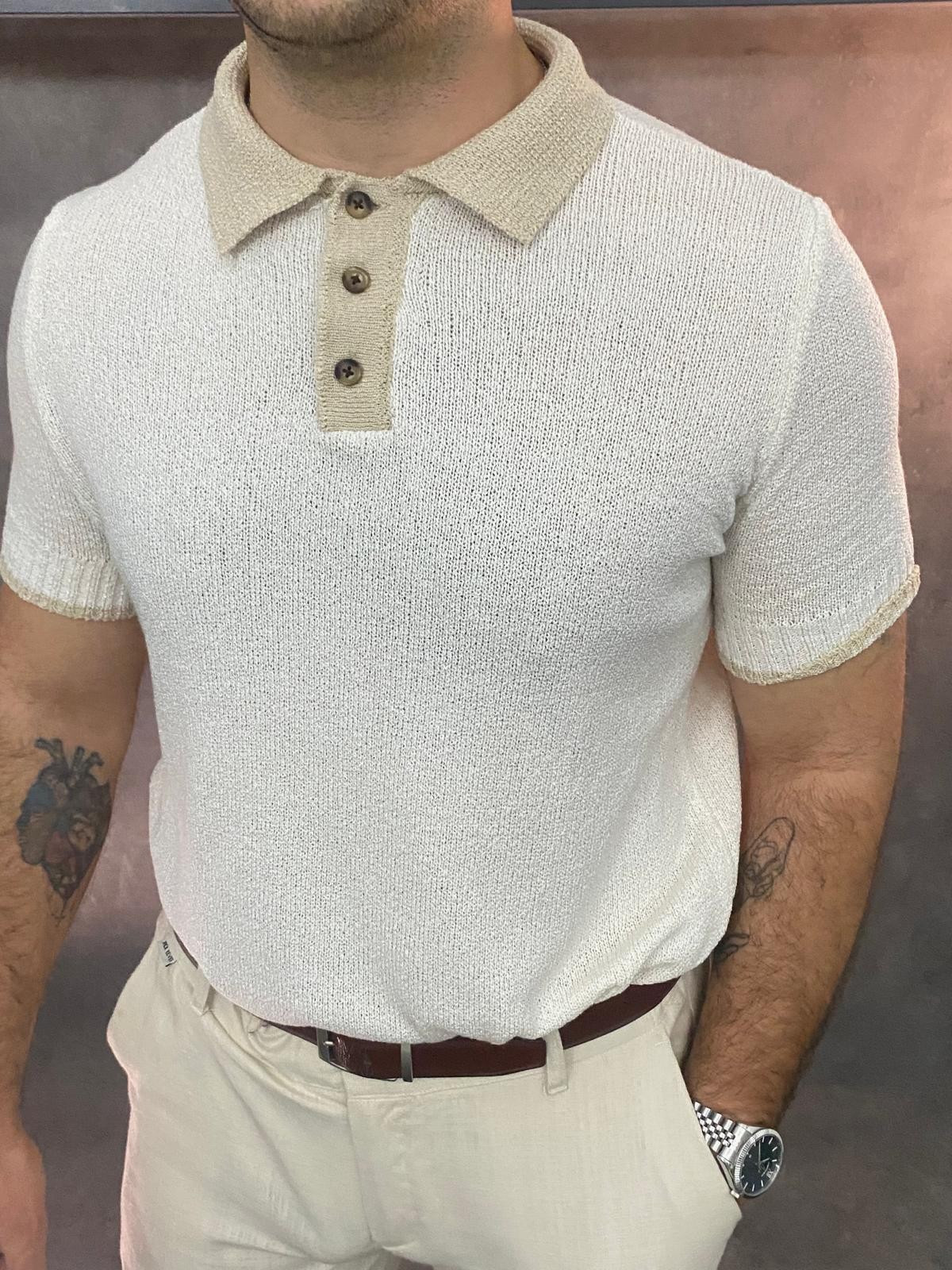 Luce di Crema Bej Polo Yaka