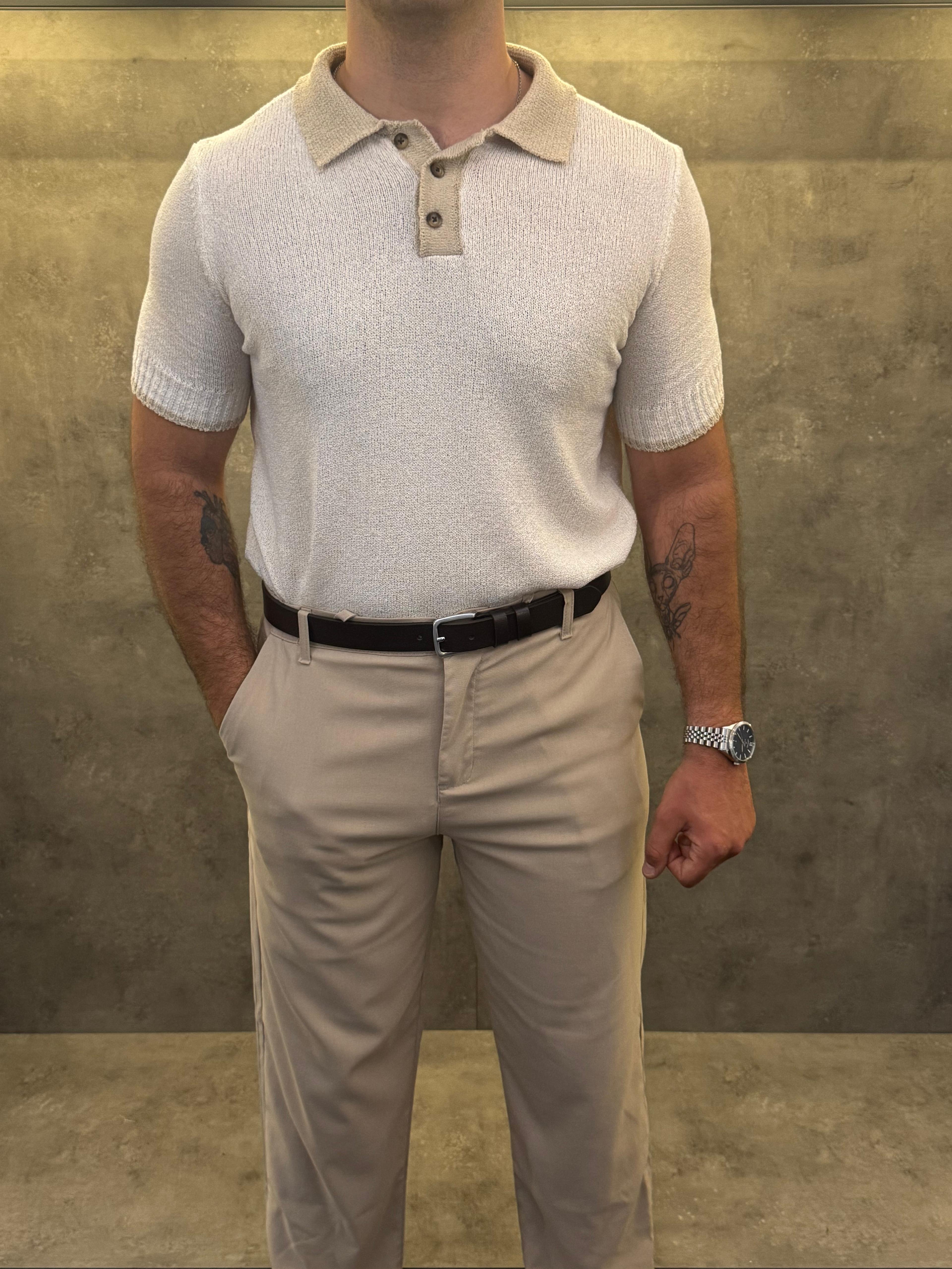 Luce di Crema Bej Polo Yaka