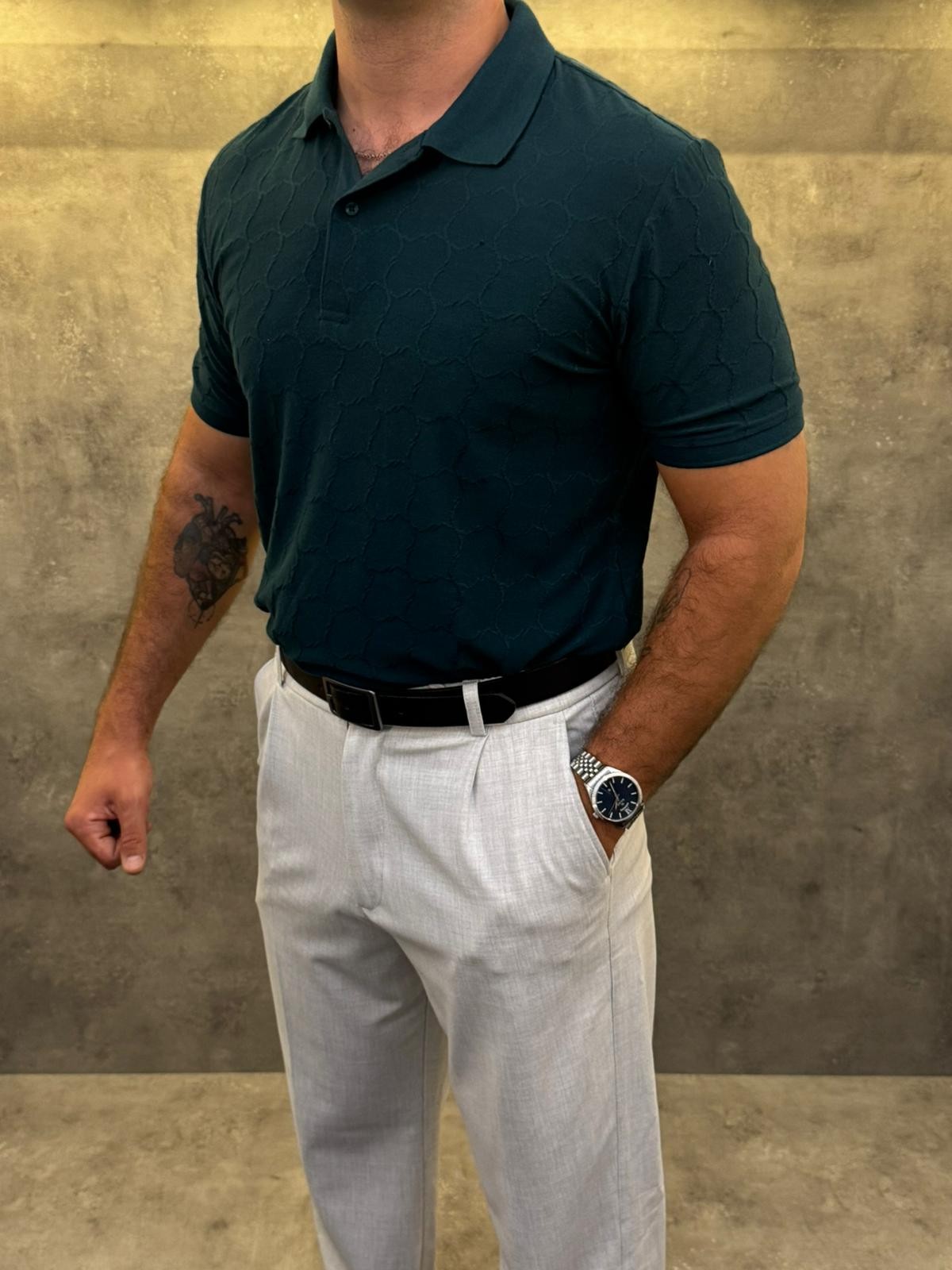 Sage Atelier Premium Pamuk Polo Yaka