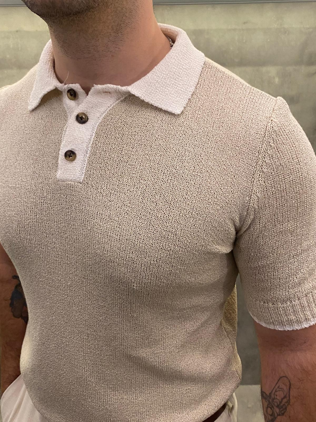 Crema Vento Premium Ekru Polo Yaka