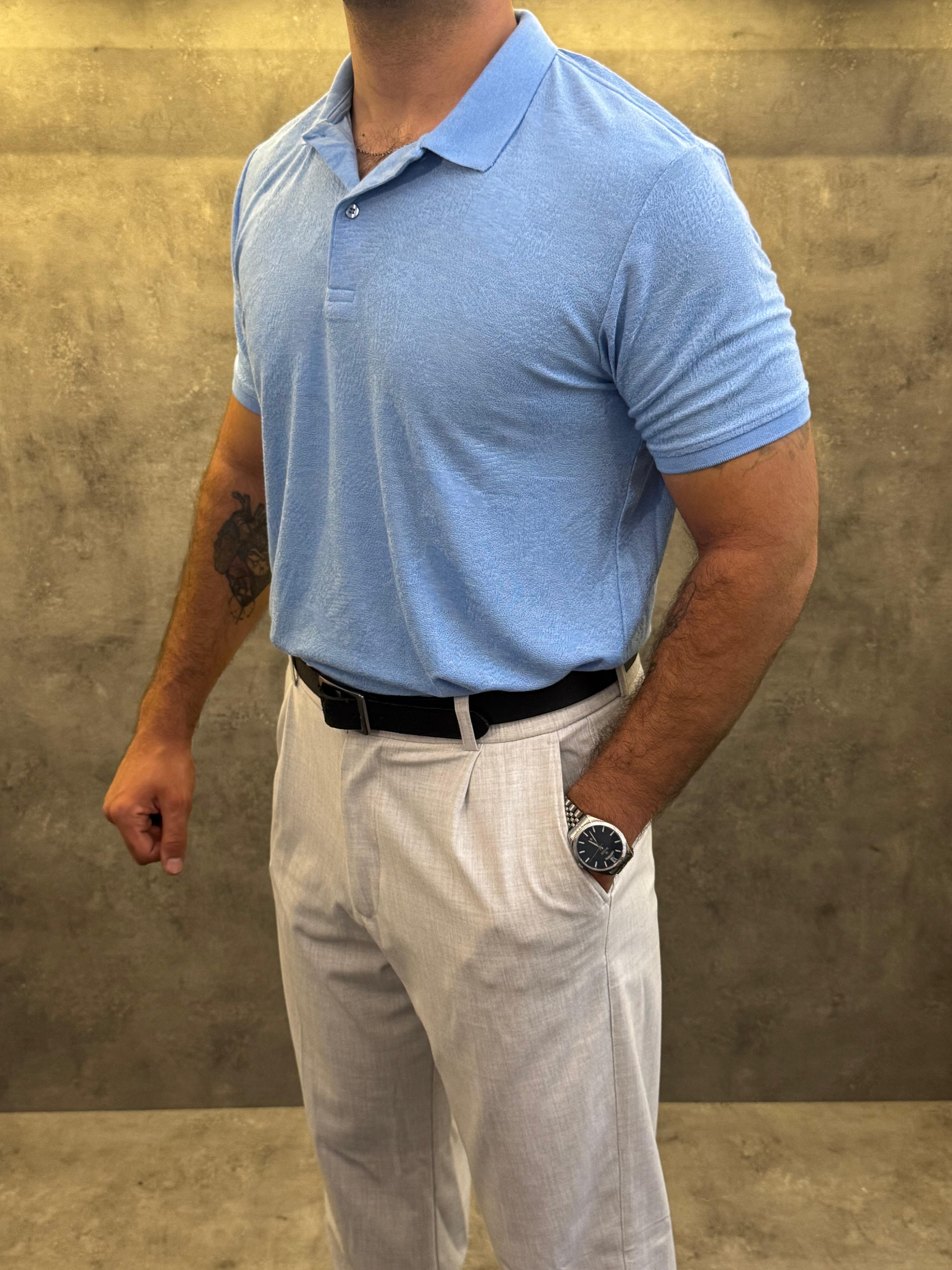 Azzurro Classico Premium Polo Yaka