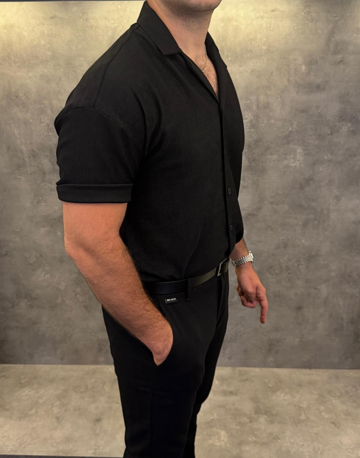 Premium Gabardin Kısakollu Gömlek