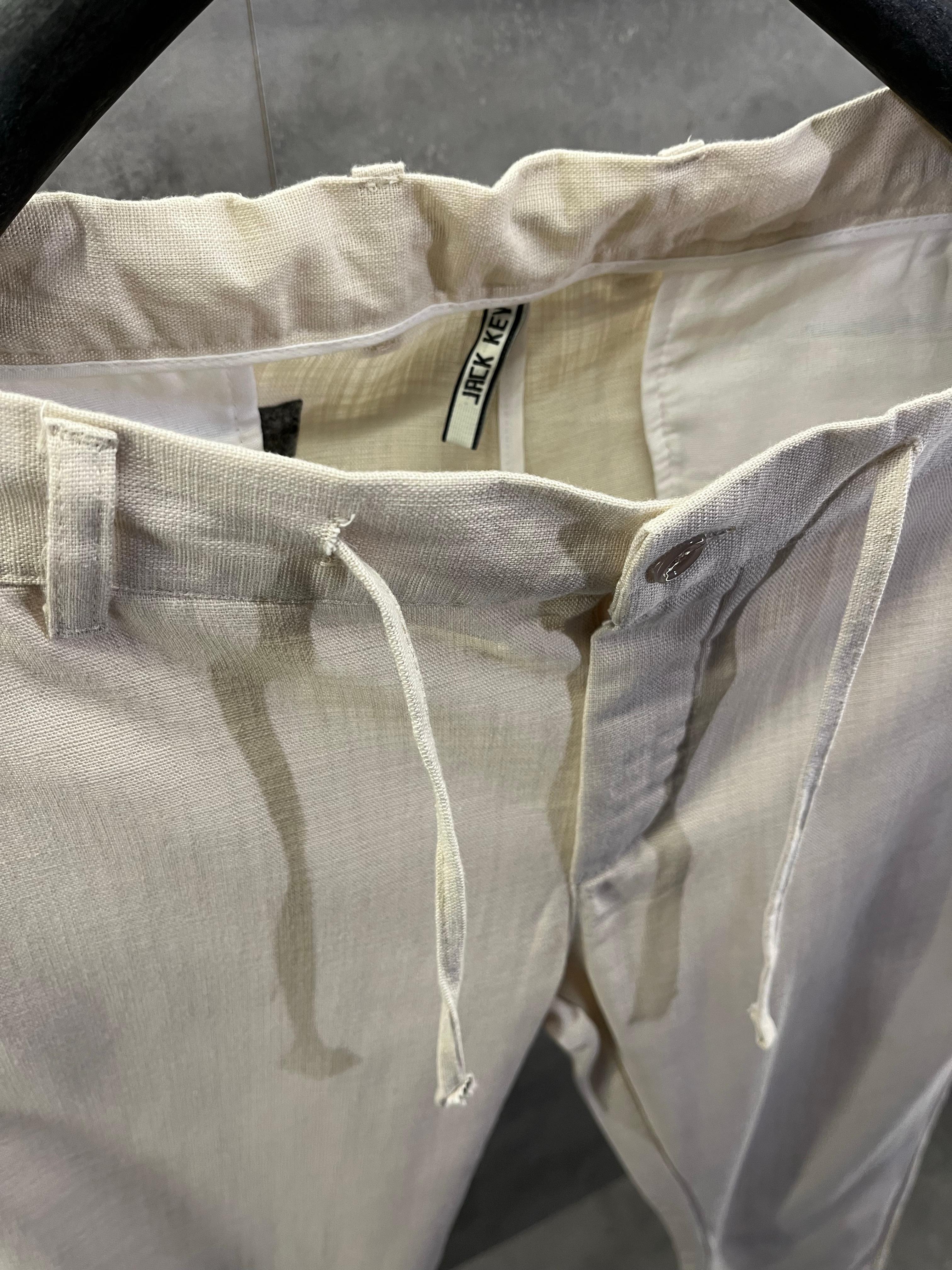 Taş Rengi Premium Ham Keten Pantolon